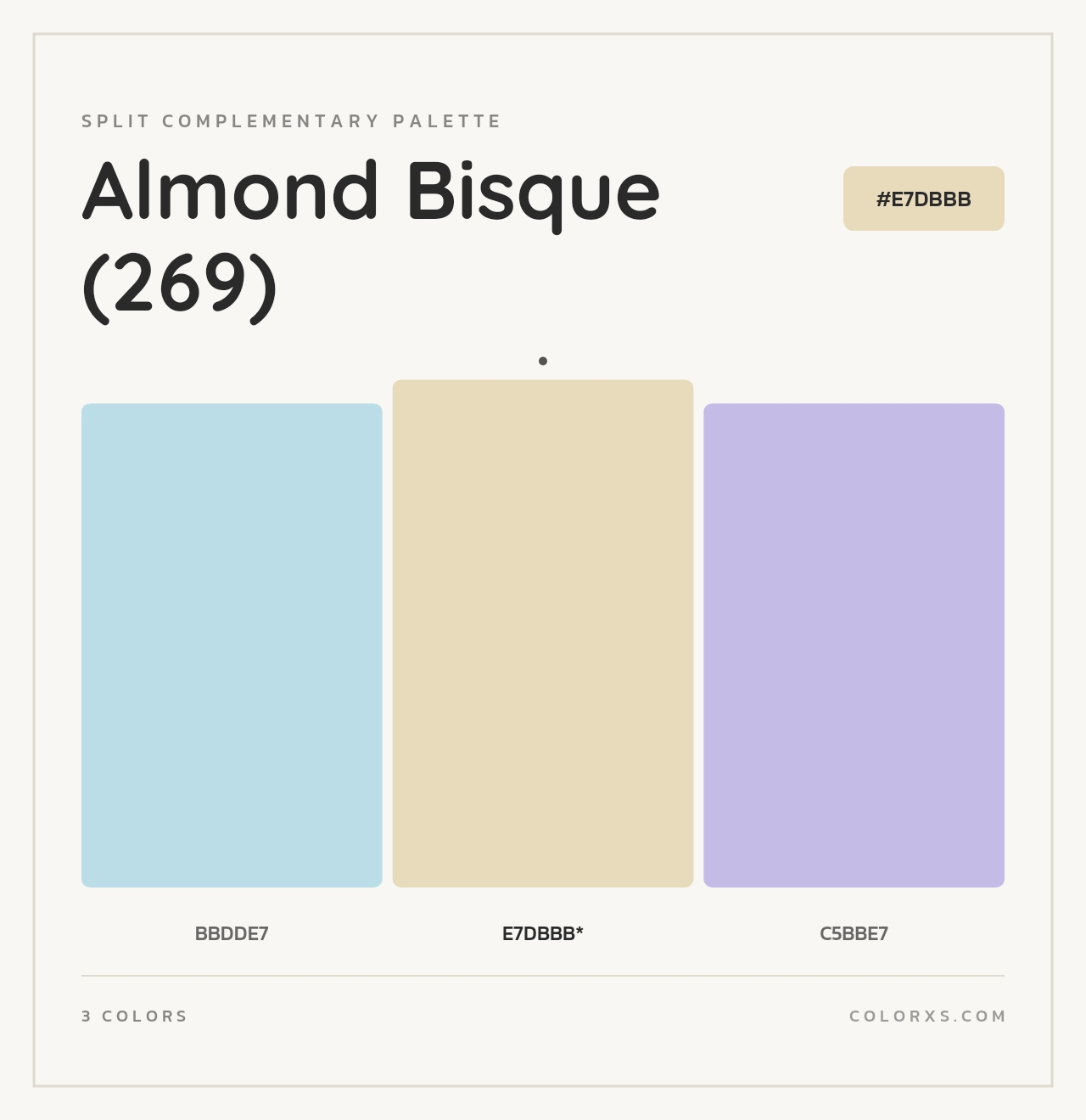 Almond Bisque (269) - Split-Complementary Color Palette