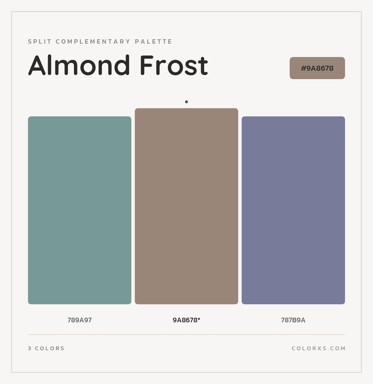 Almond Frost - Split-Complementary Color Palette