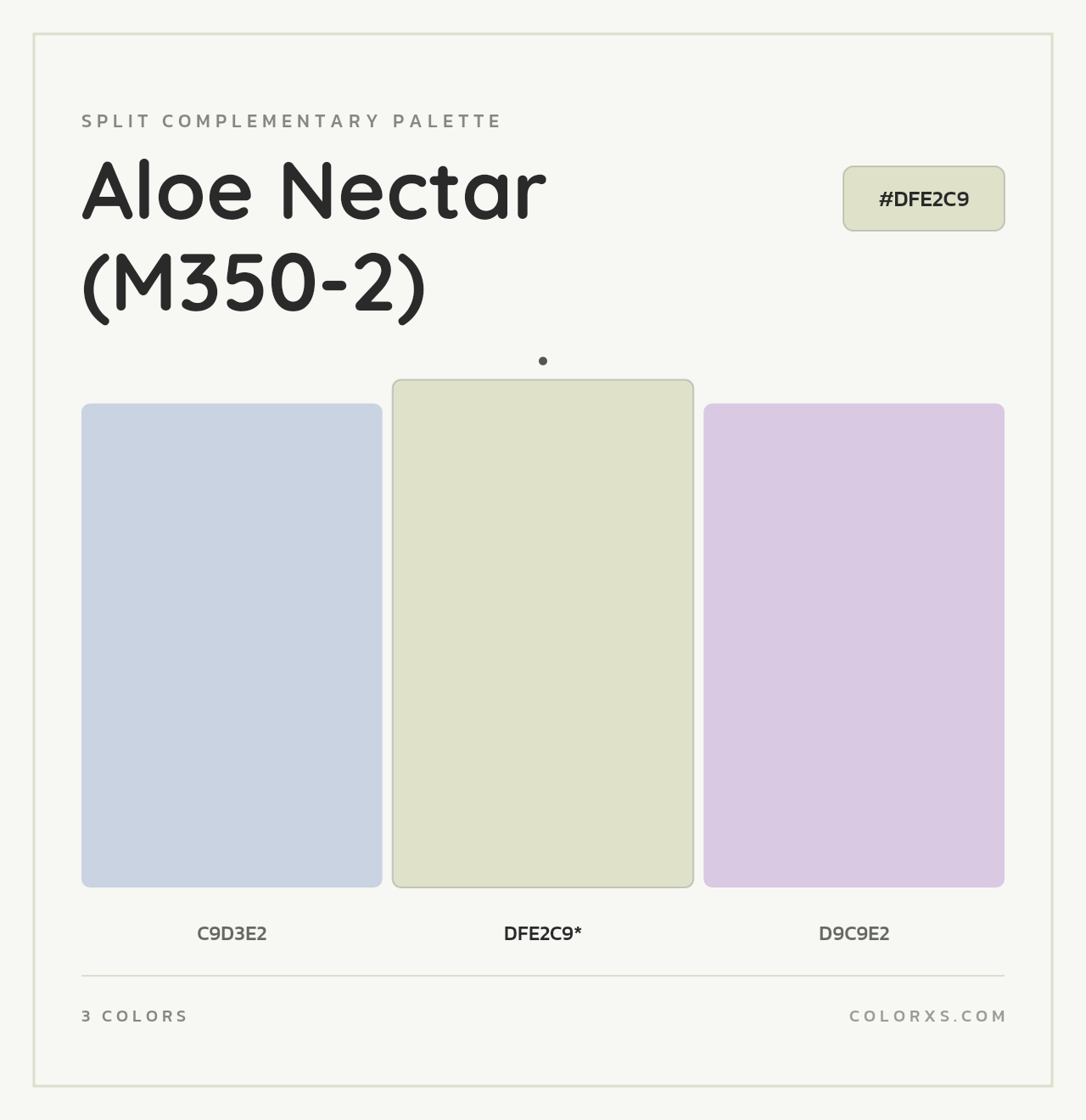 Aloe Nectar (M350-2) - Split-Complementary Color Palette