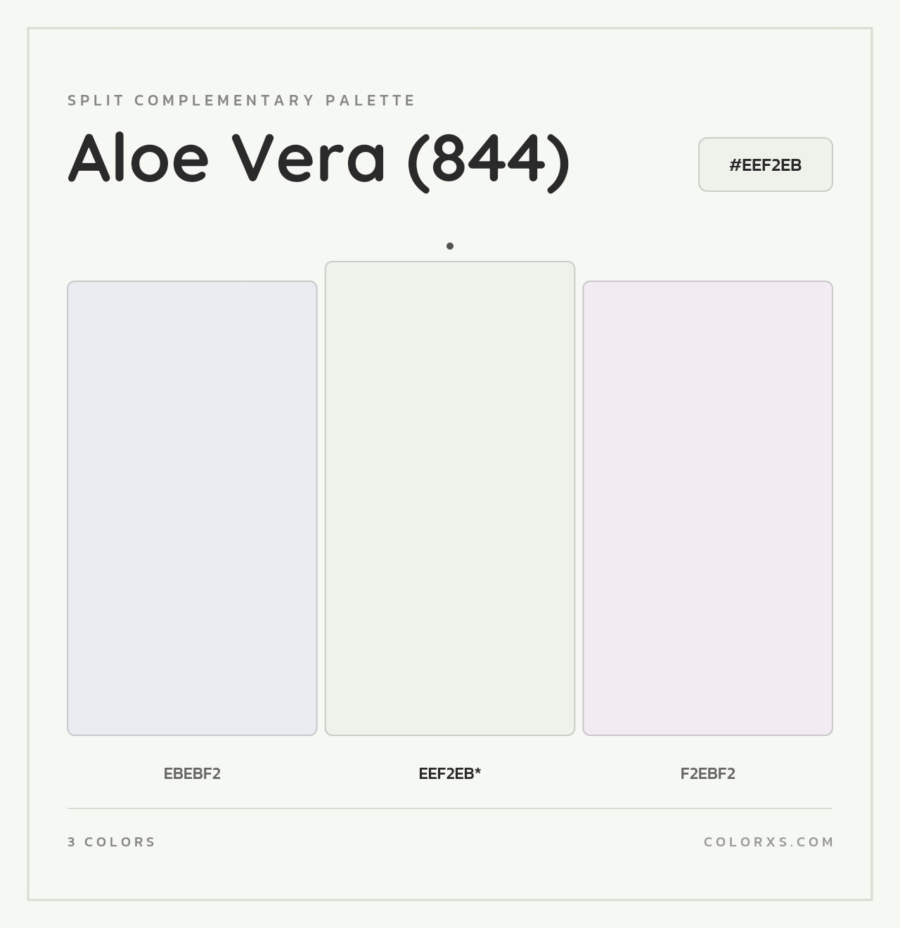 Aloe Vera (844) - Split-Complementary Color Palette