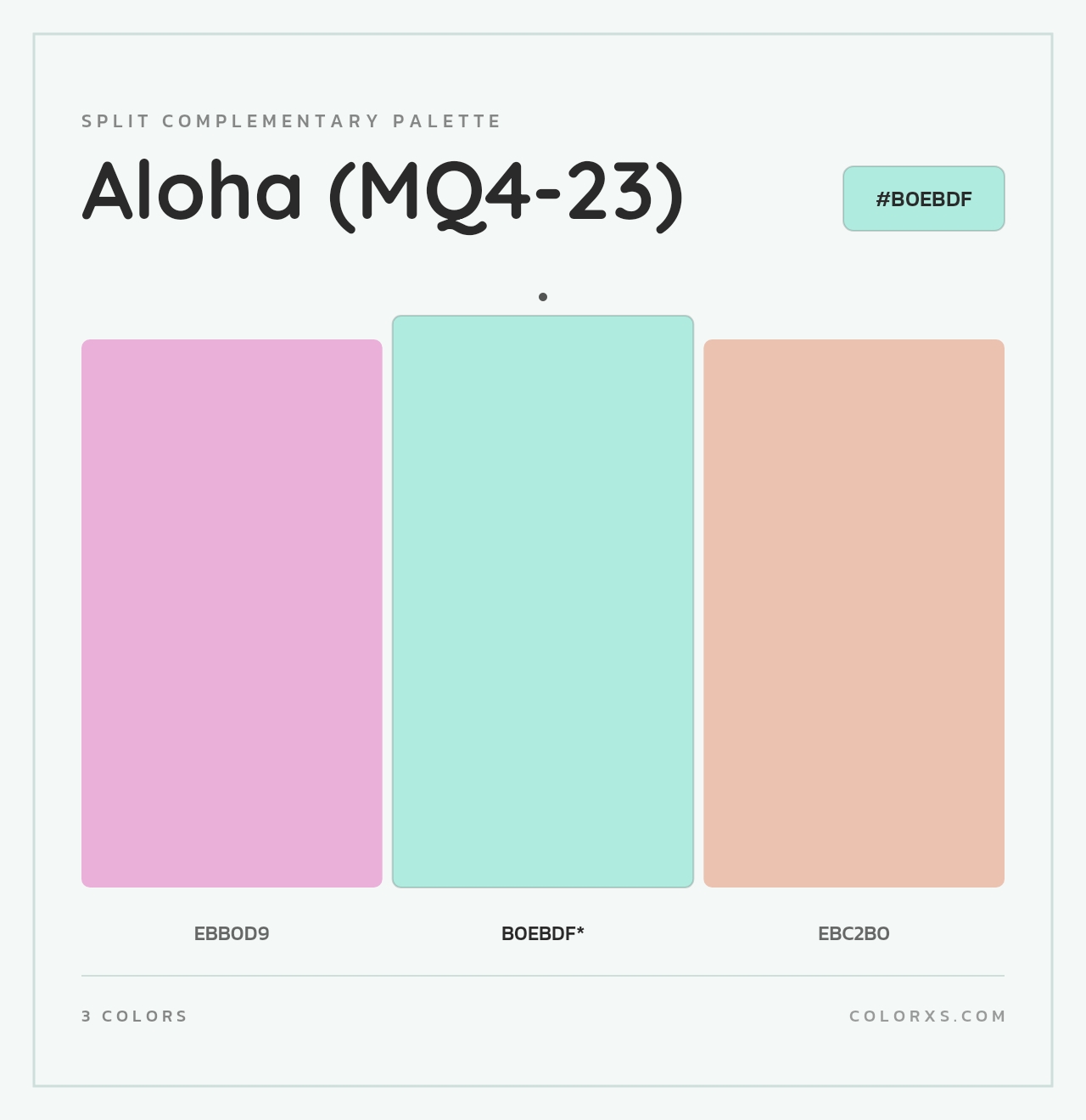 Aloha (MQ4-23) - Split-Complementary Color Palette