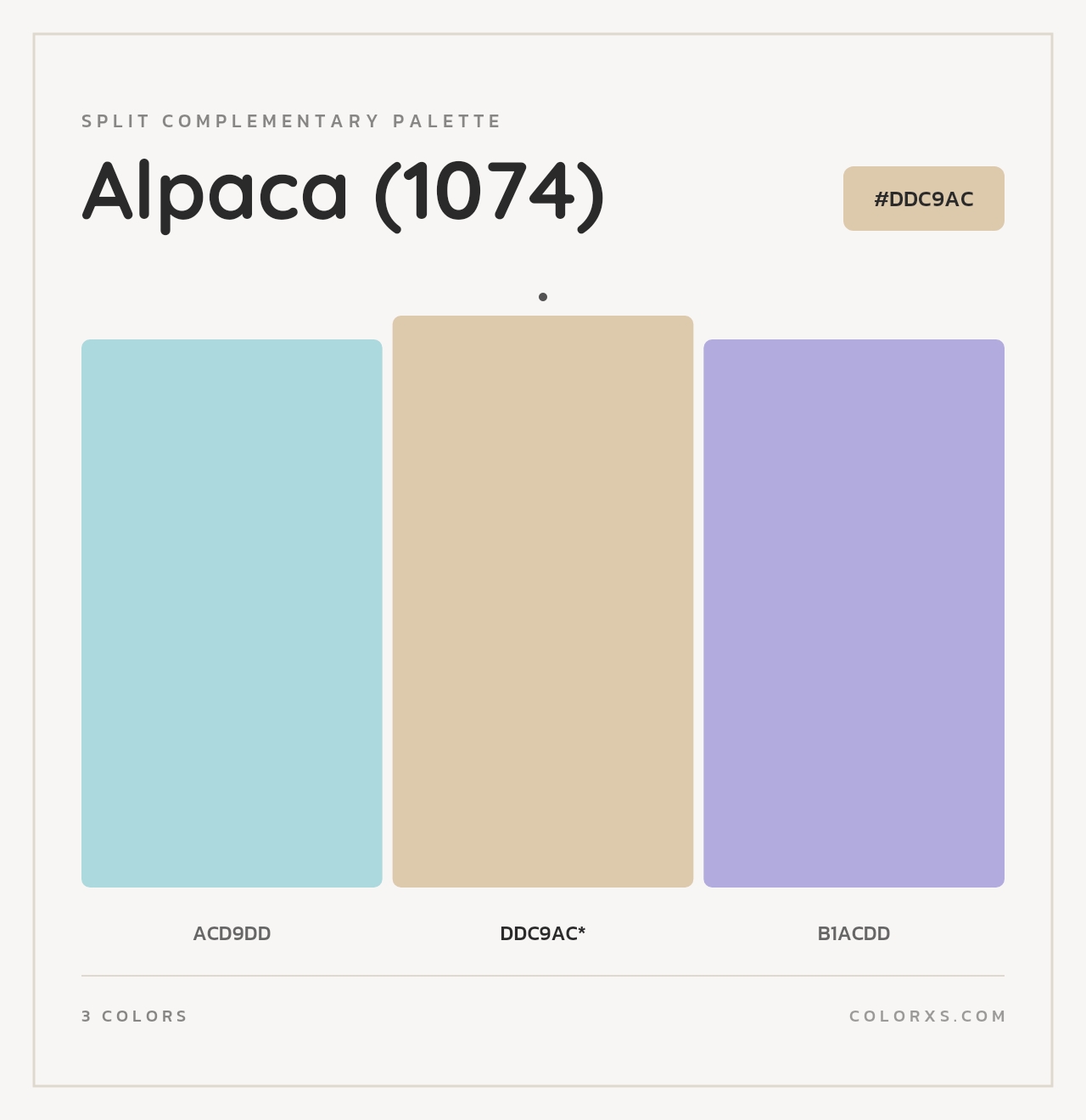 Alpaca (1074) - Split-Complementary Color Palette