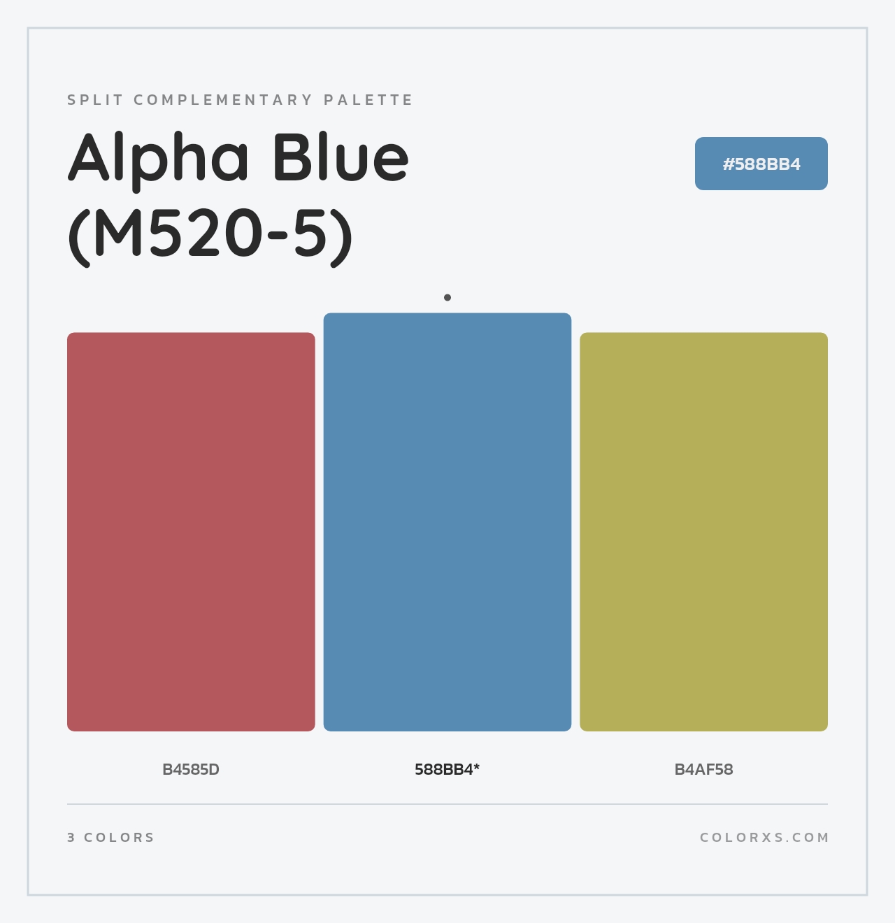Alpha Blue (M520-5) - Split-Complementary Color Palette