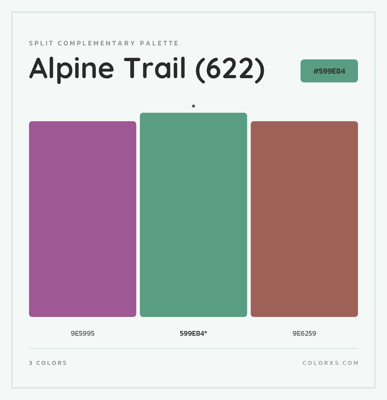 Alpine Trail (622) - Split-Complementary Color Palette
