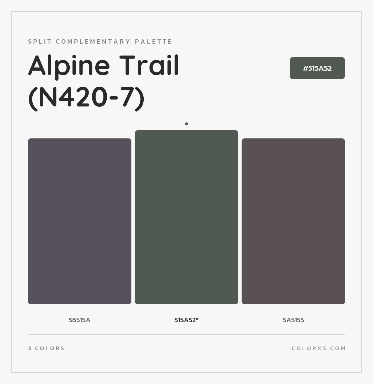 Alpine Trail (N420-7) - Split-Complementary Color Palette