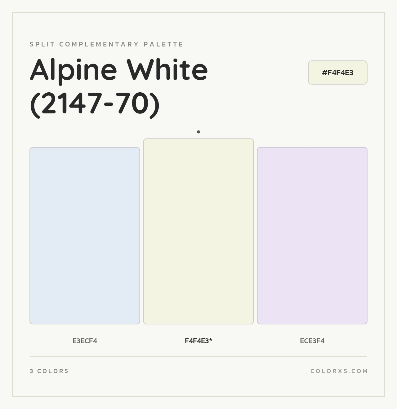 Alpine White (2147-70) - Split-Complementary Color Palette