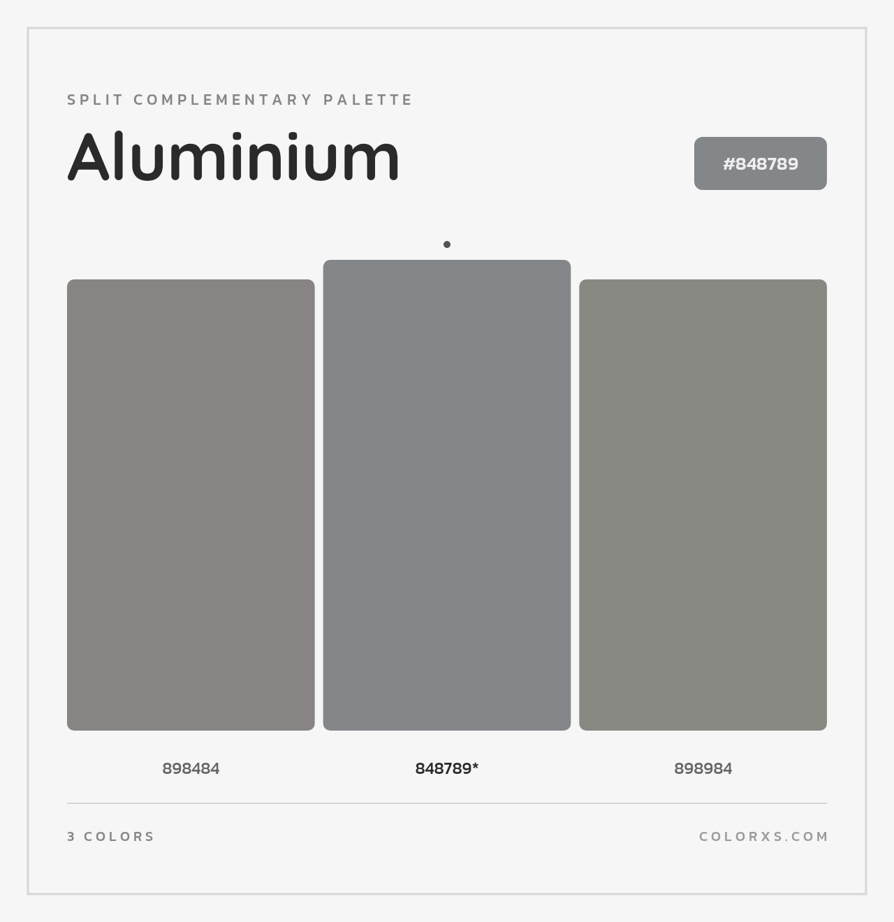 Aluminium - Split-Complementary Color Palette