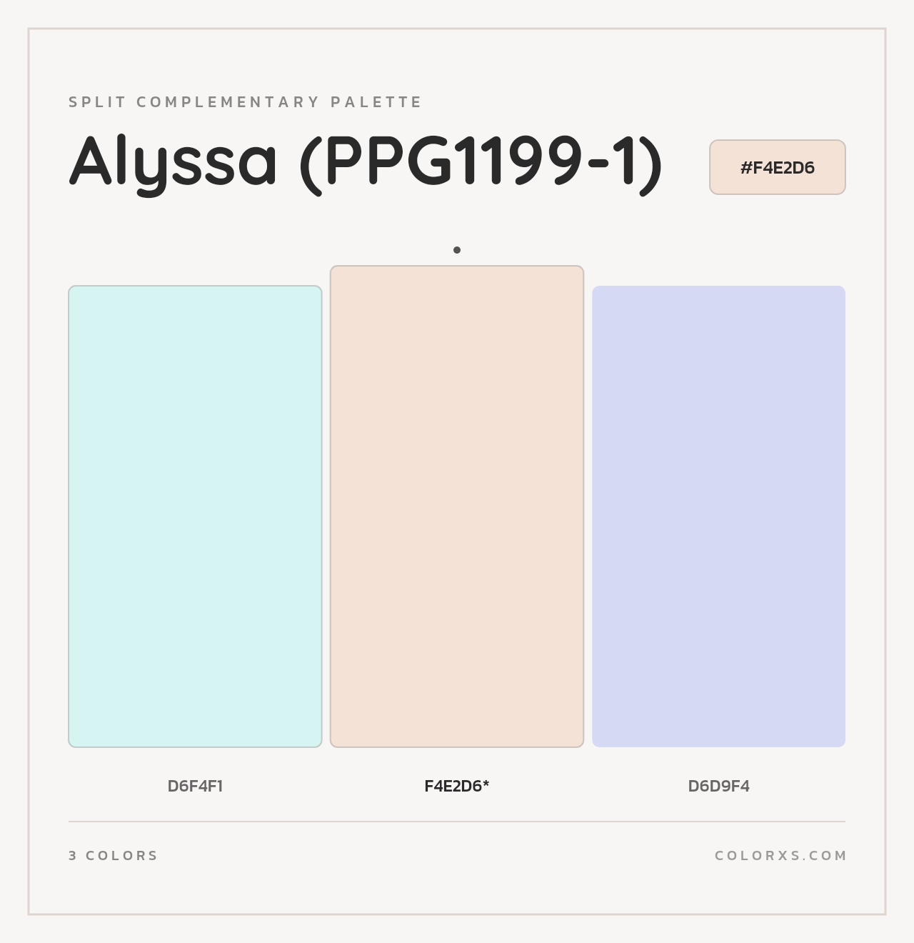 Alyssa (PPG1199-1) - Split-Complementary Color Palette