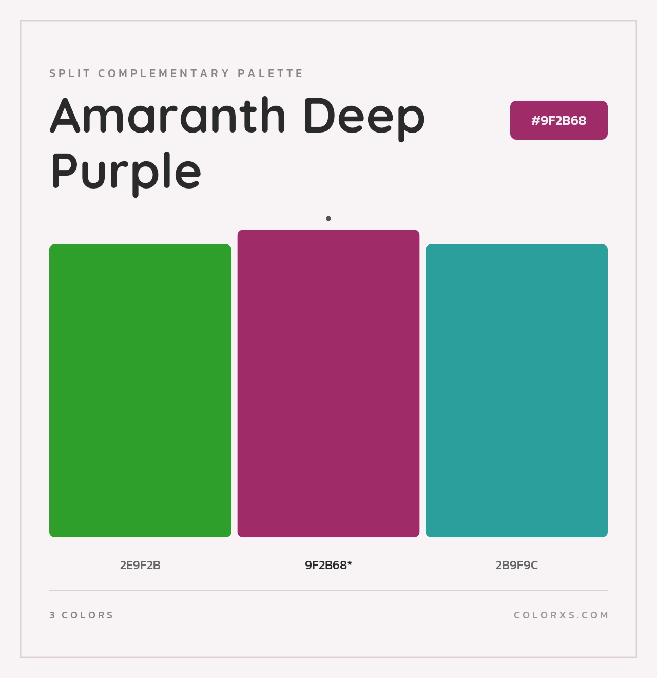 Amaranth Deep Purple - Split-Complementary Color Palette