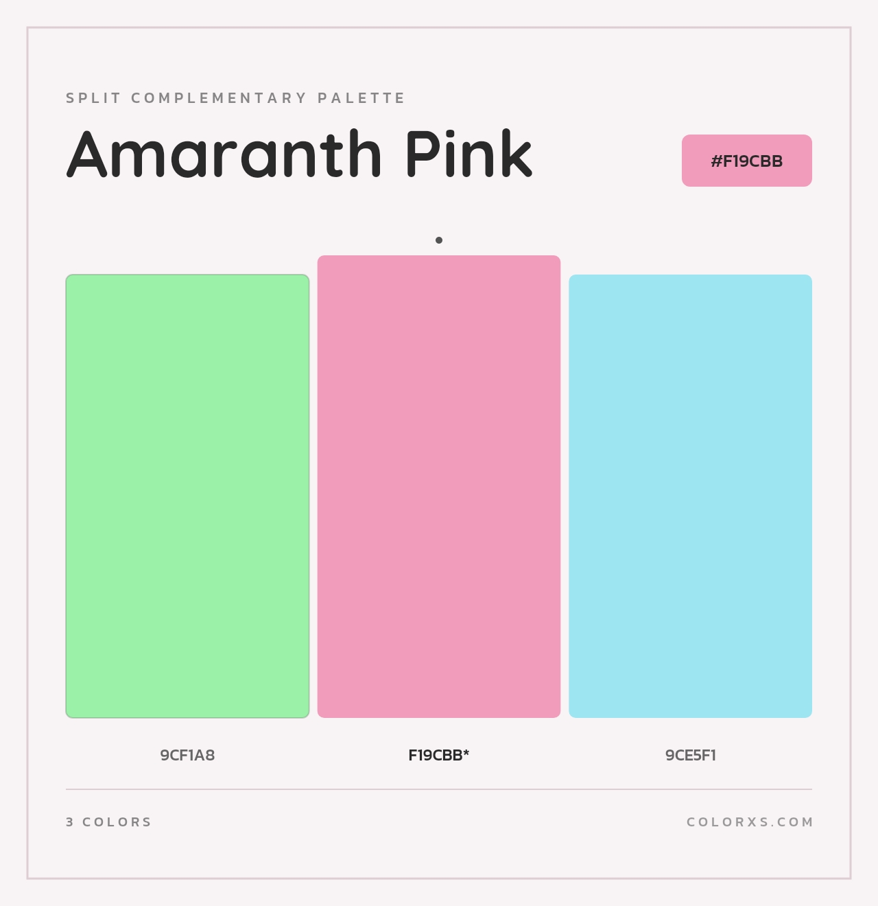 Amaranth Pink - Split-Complementary Color Palette