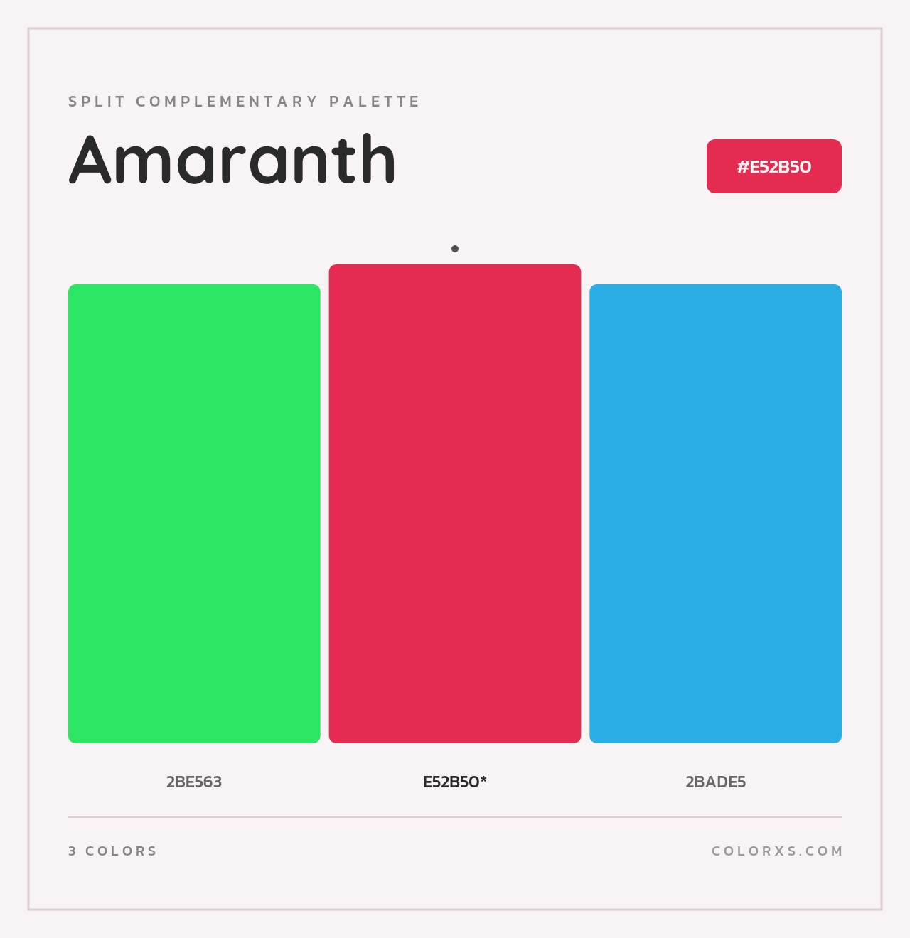 Amaranth - Split-Complementary Color Palette