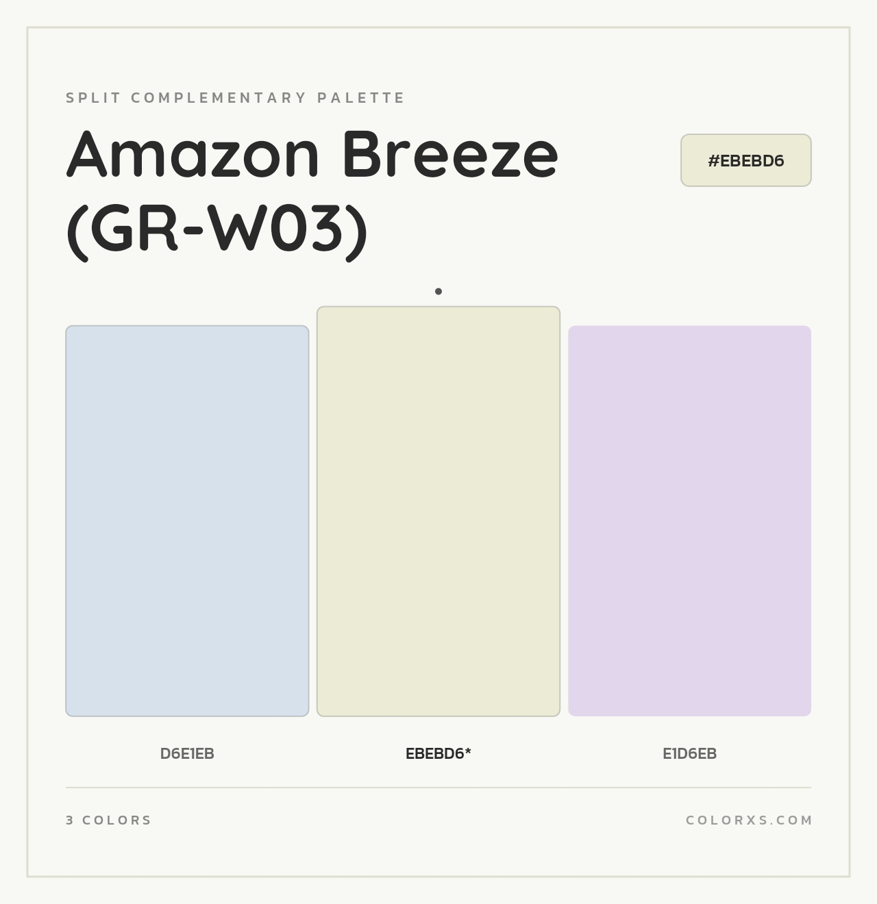 Amazon Breeze (GR-W03) - Split-Complementary Color Palette