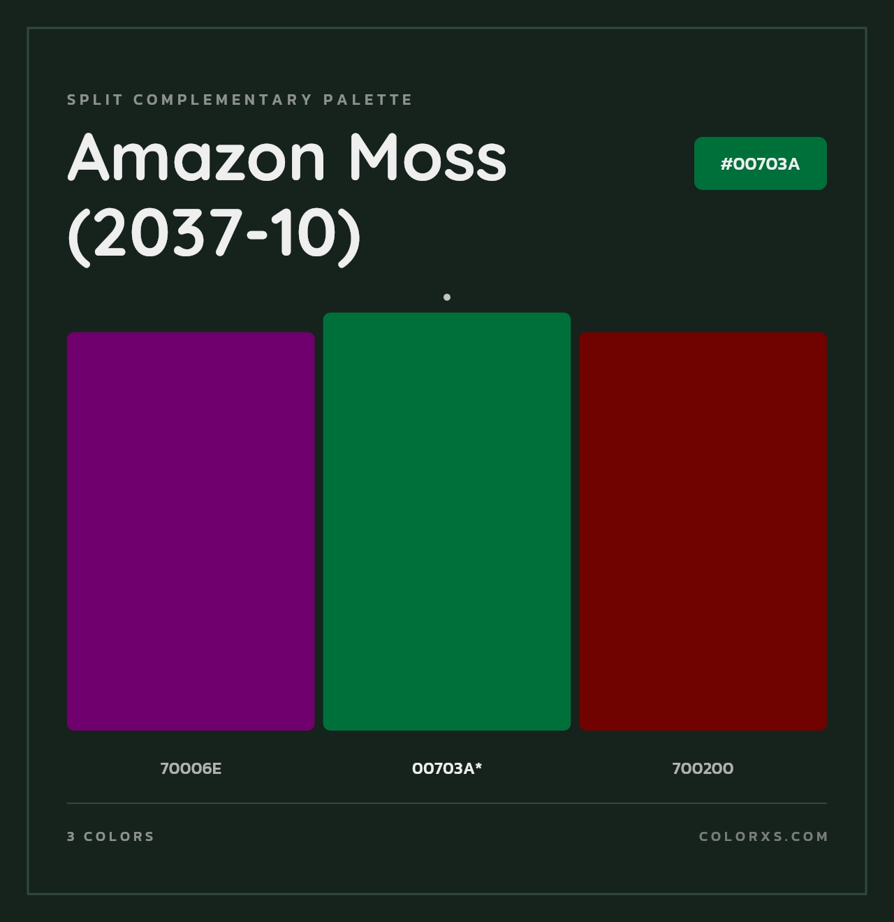Amazon Moss (2037-10) - Split-Complementary Color Palette