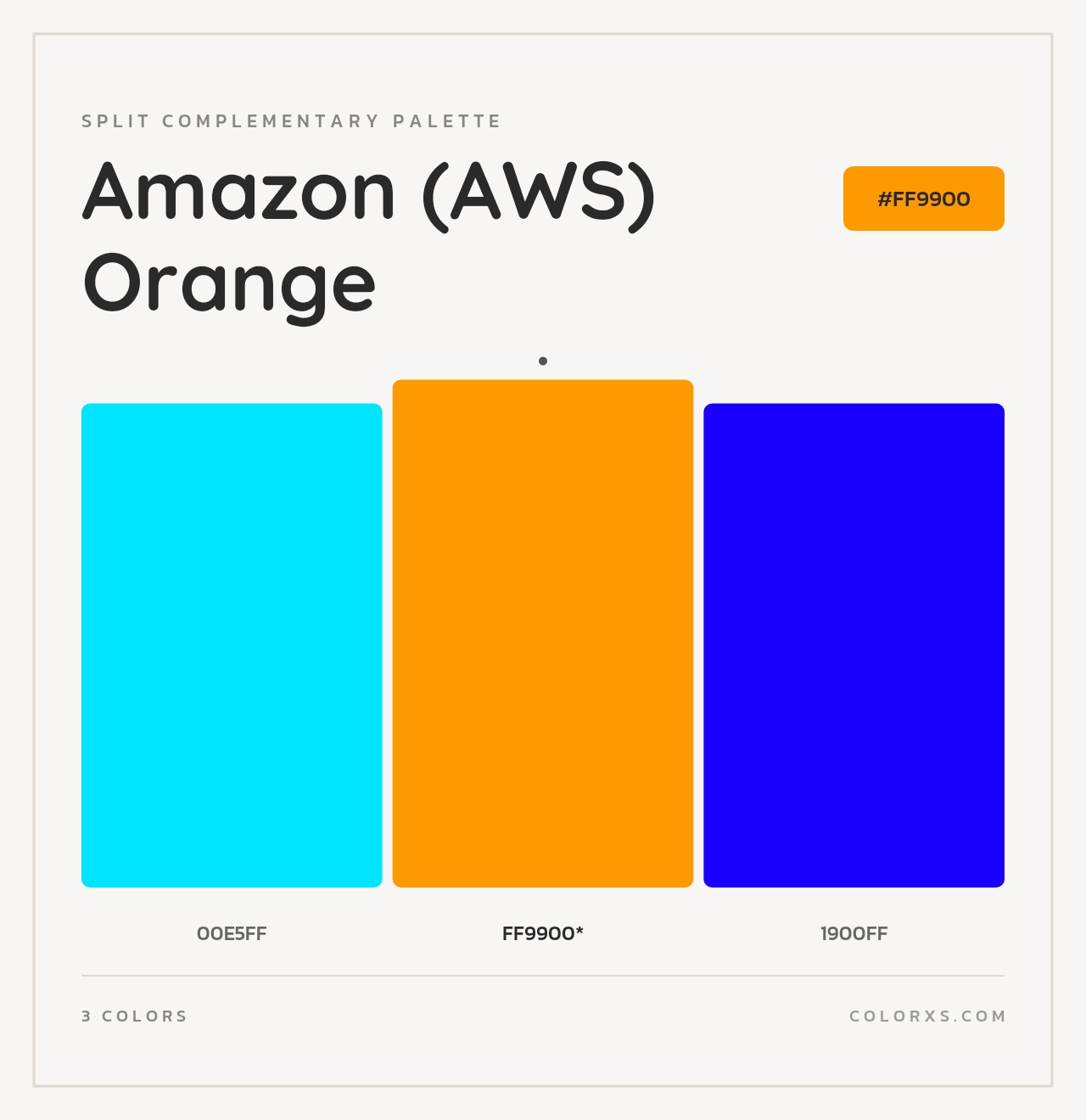 Amazon (AWS) Orange - Split-Complementary Color Palette