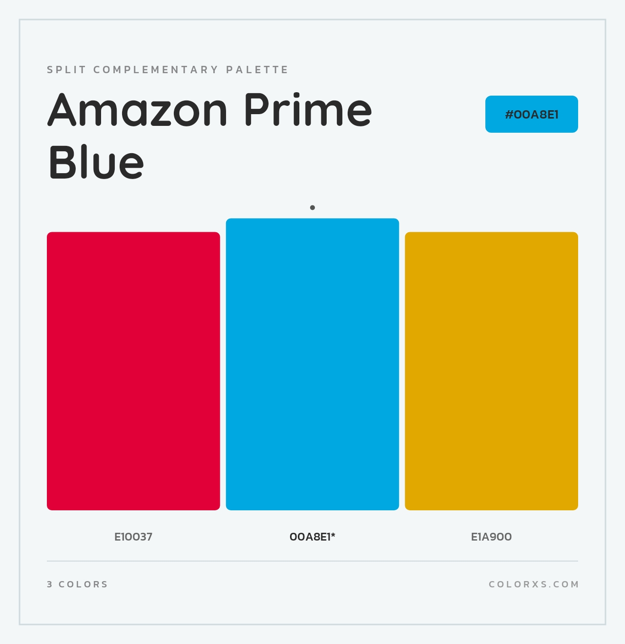 Amazon Prime Blue - Split-Complementary Color Palette
