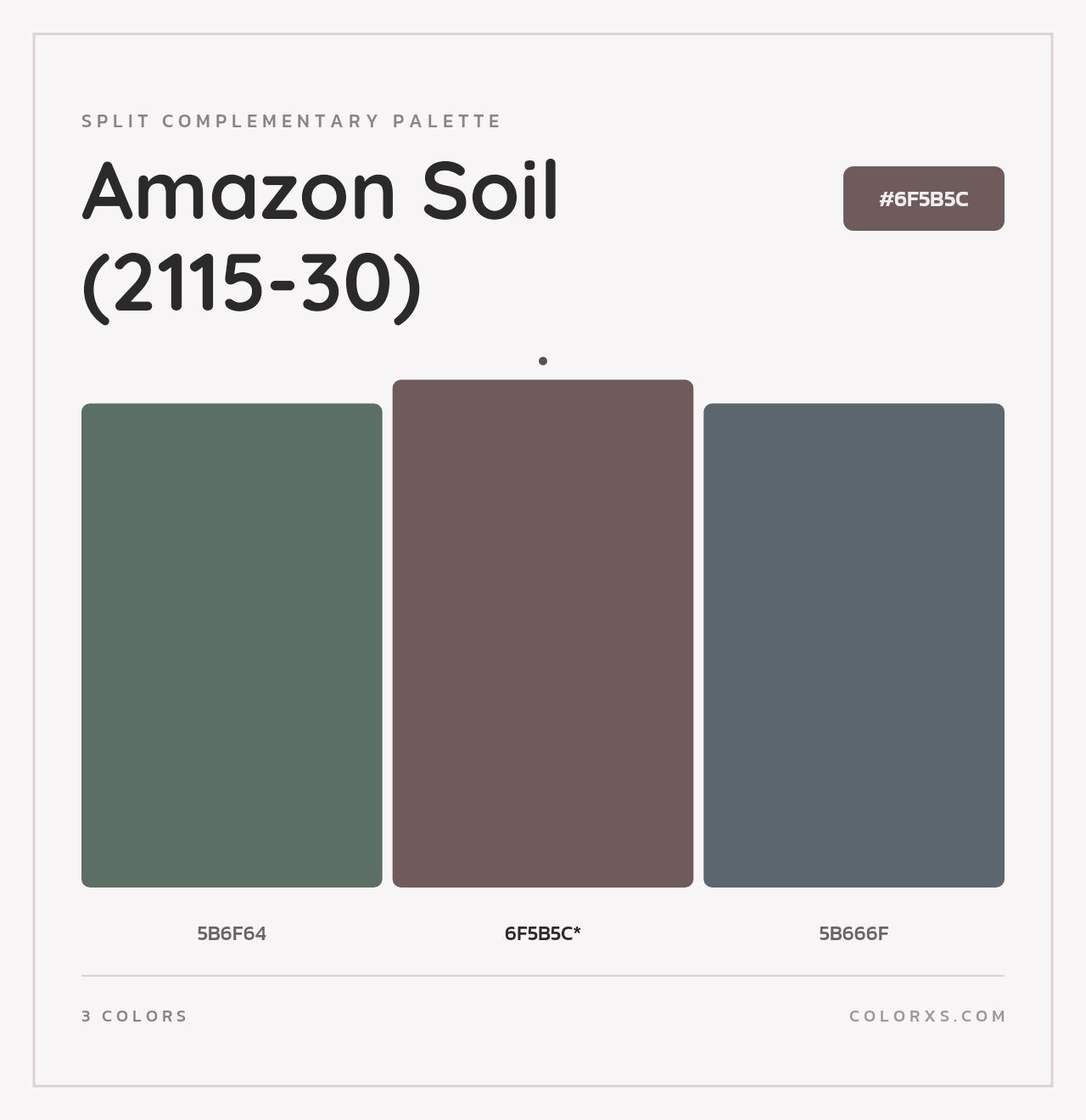 Amazon Soil (2115-30) - Split-Complementary Color Palette