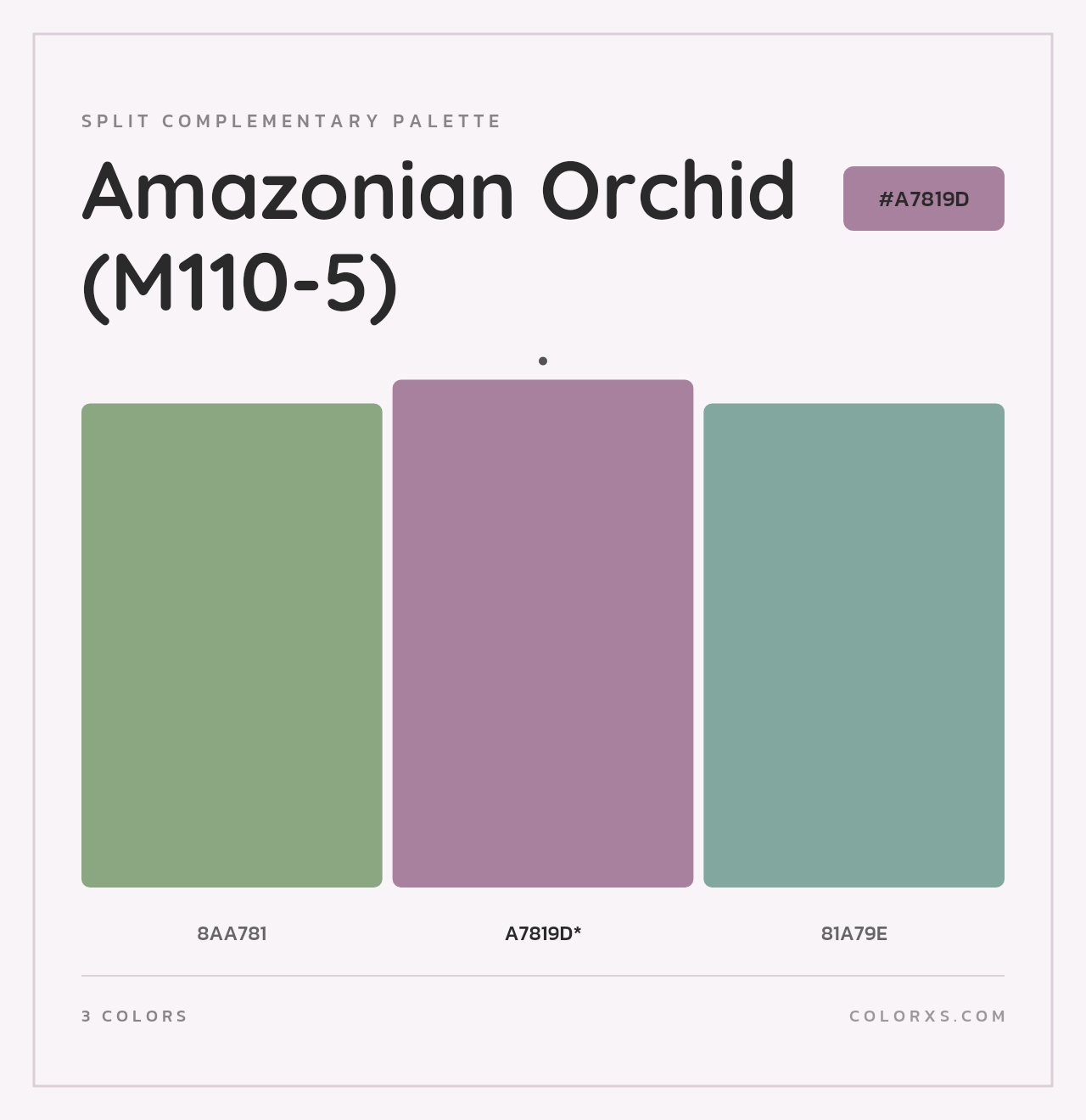 Amazonian Orchid (M110-5) - Split-Complementary Color Palette