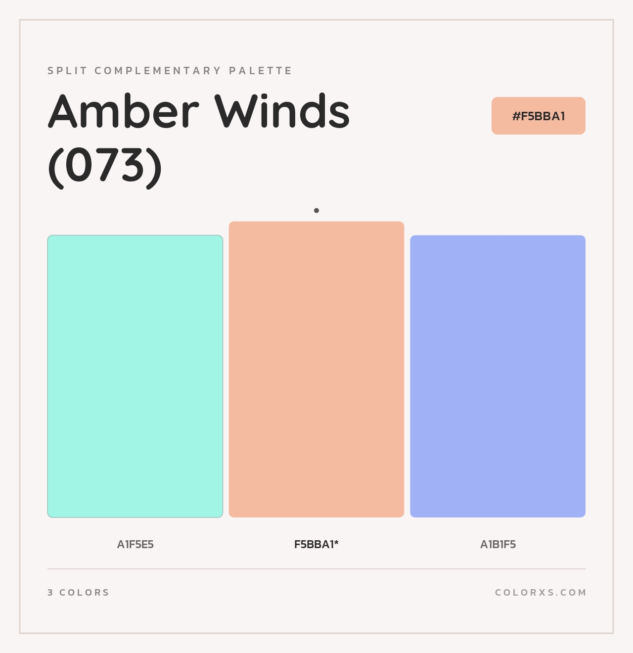Amber Winds (073) - Split-Complementary Color Palette