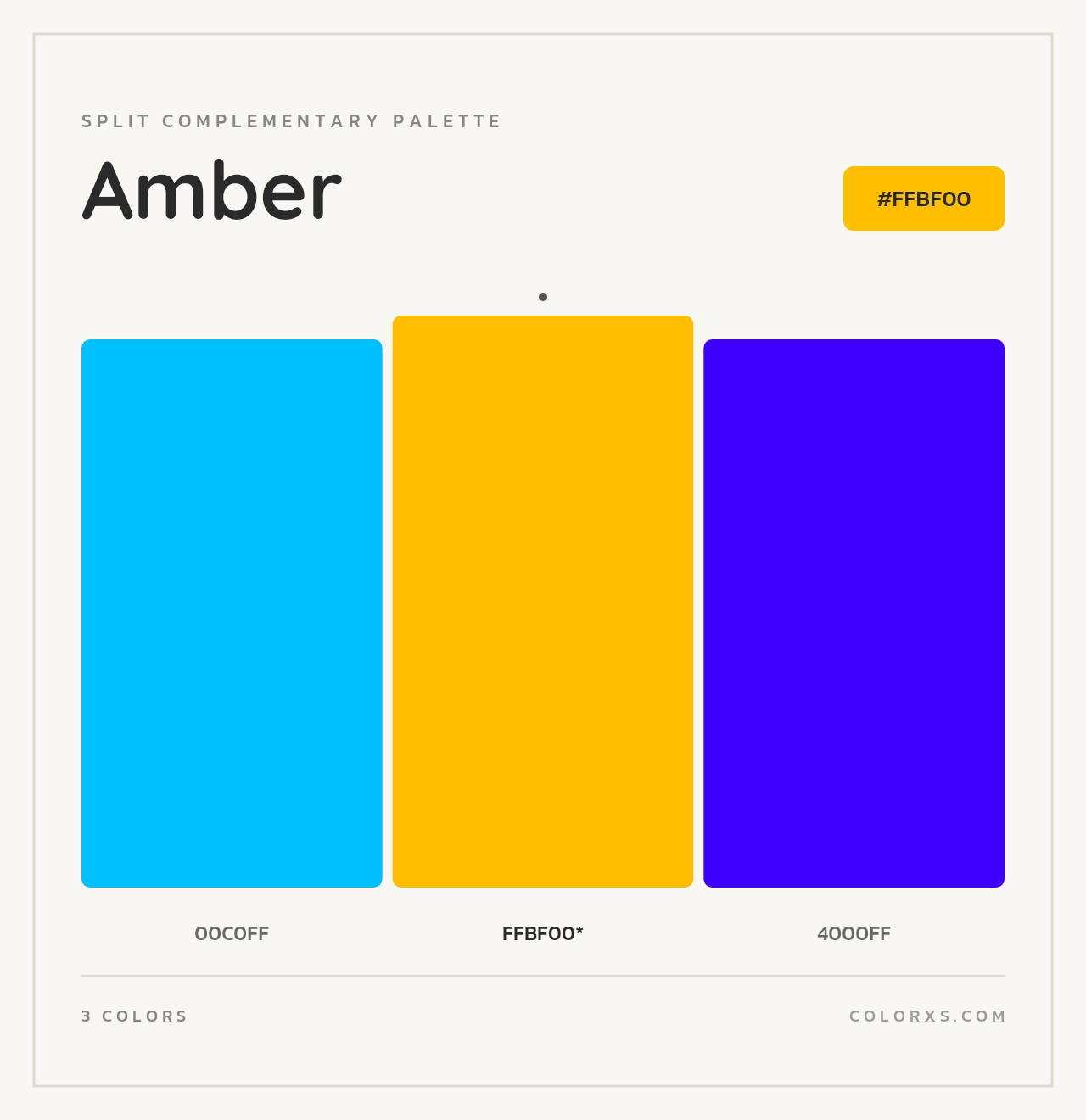 Amber - Split-Complementary Color Palette