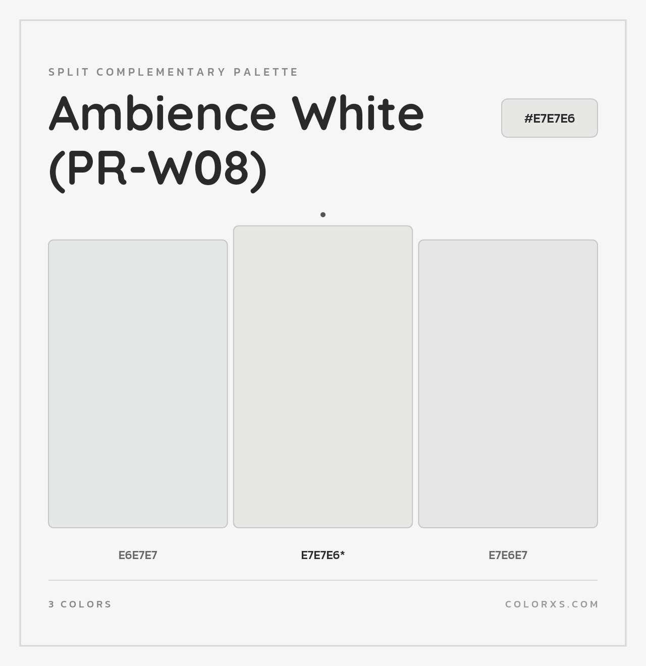 Ambience White (PR-W08) - Split-Complementary Color Palette