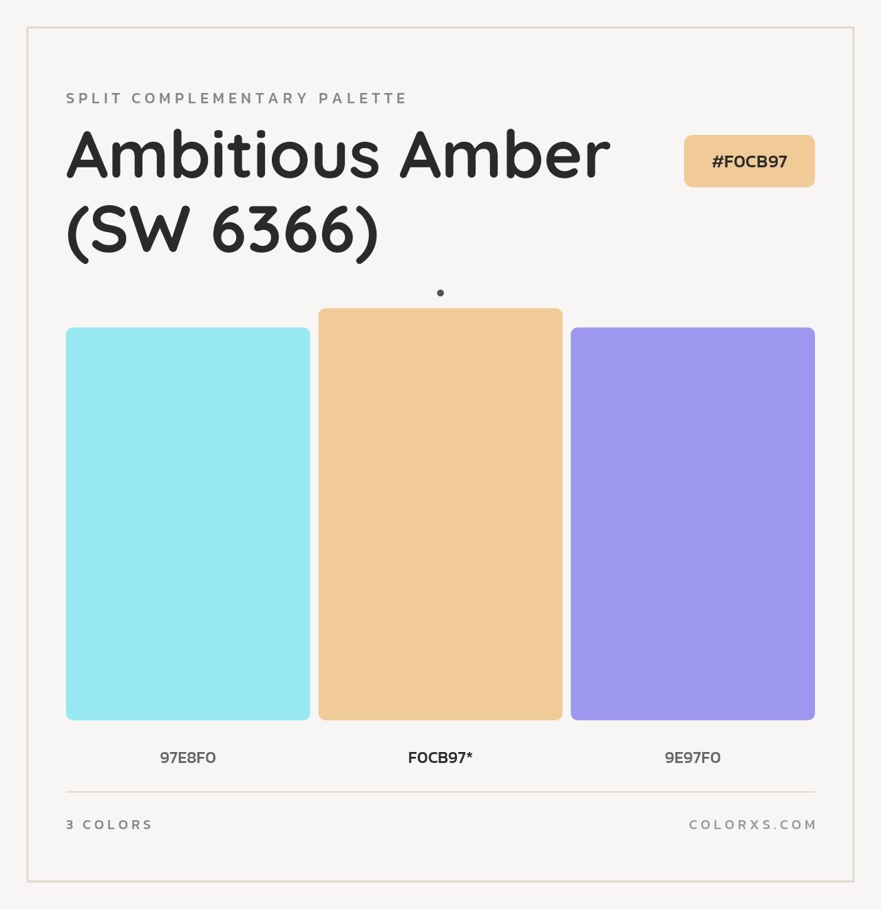 Ambitious Amber (SW 6366) - Split-Complementary Color Palette