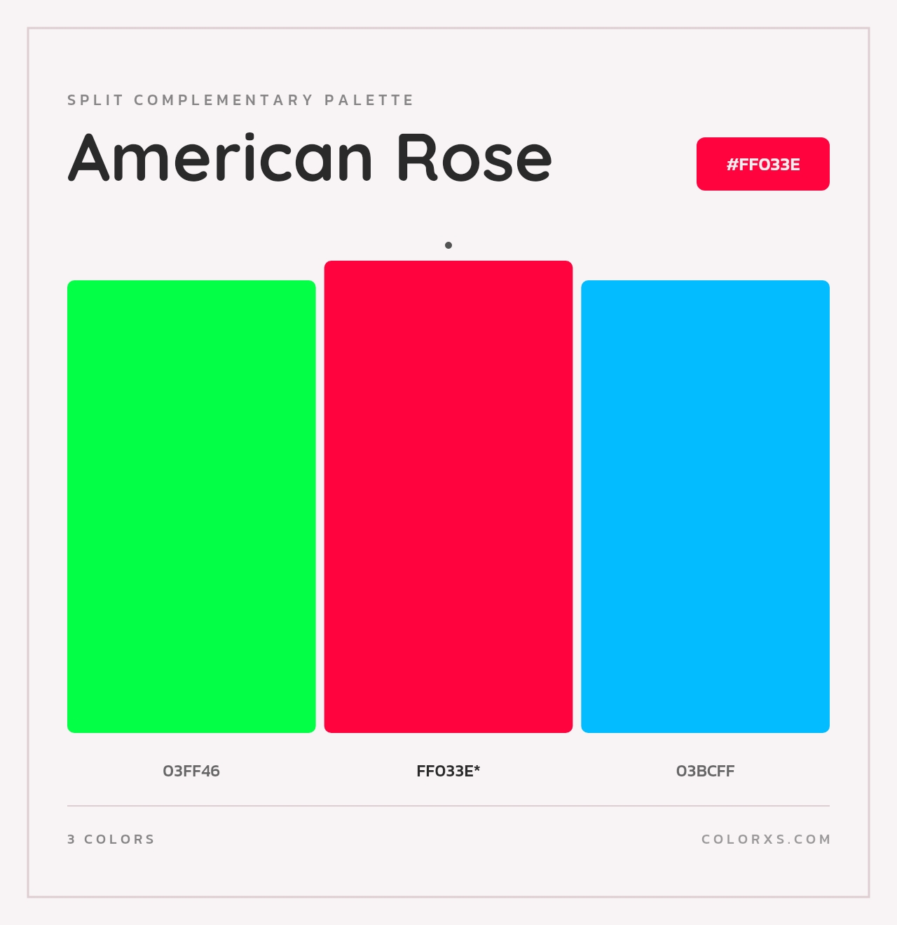 American Rose - Split-Complementary Color Palette