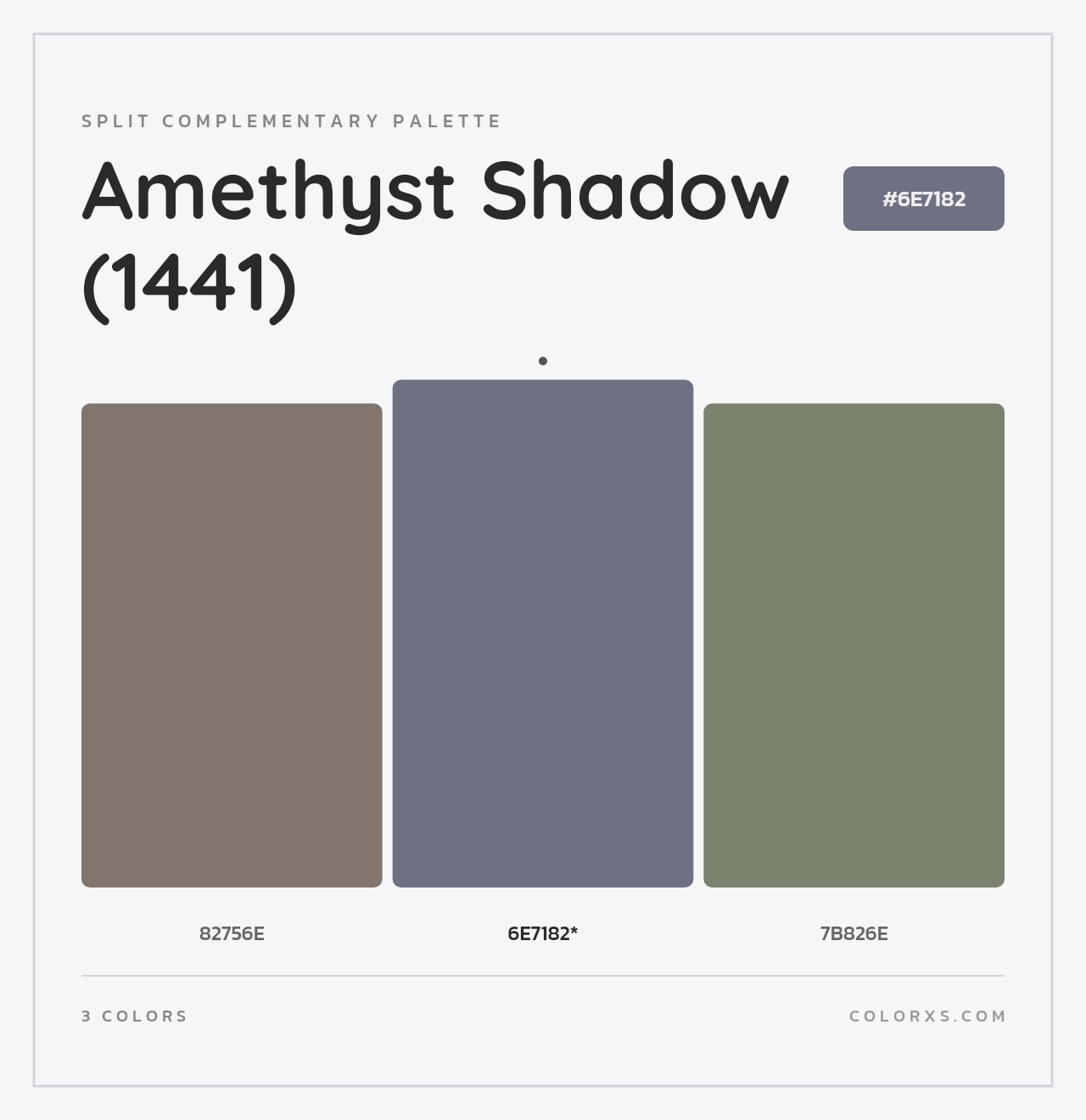 Amethyst Shadow (1441) - Split-Complementary Color Palette
