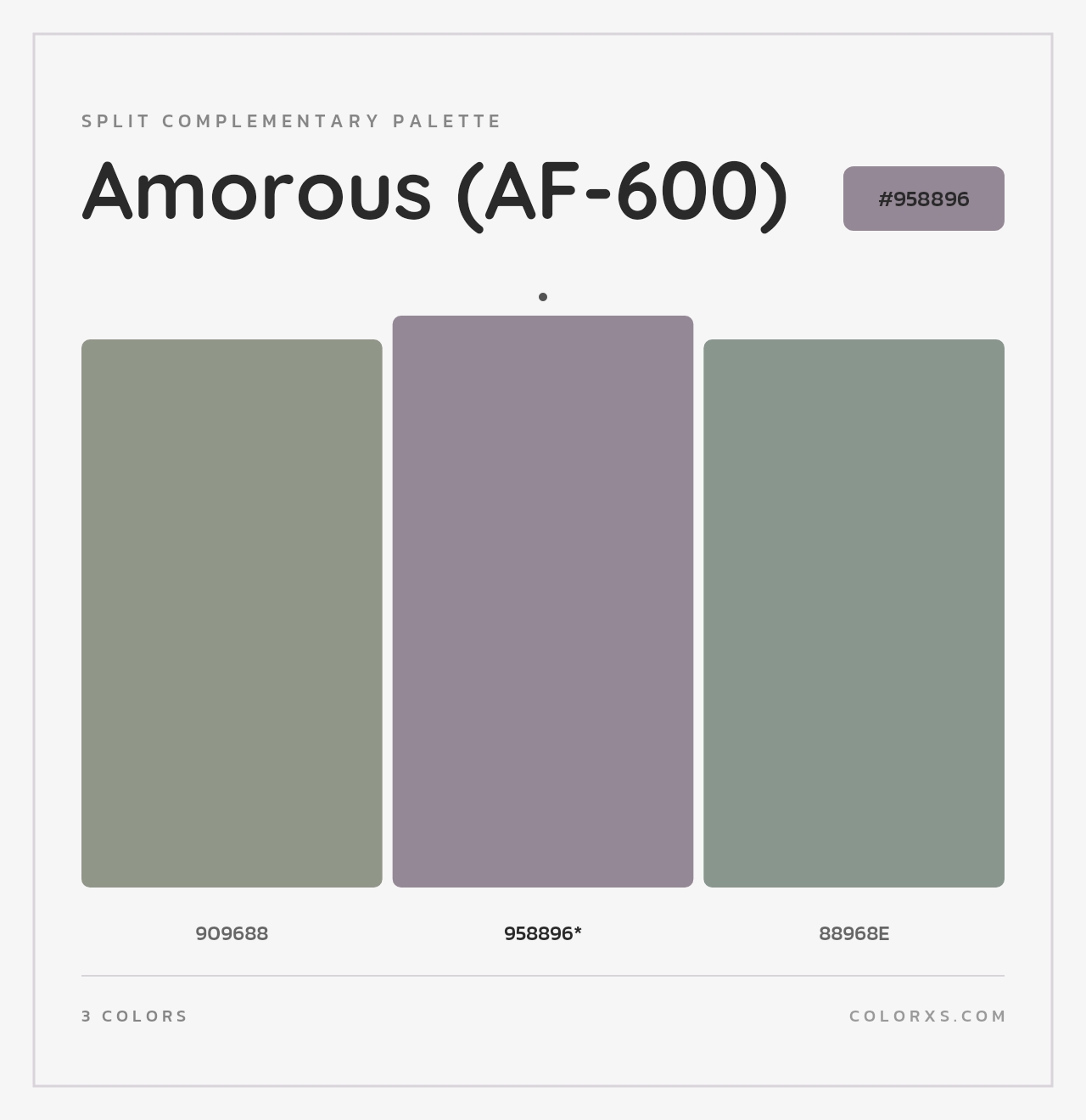 Amorous (AF-600) - Split-Complementary Color Palette