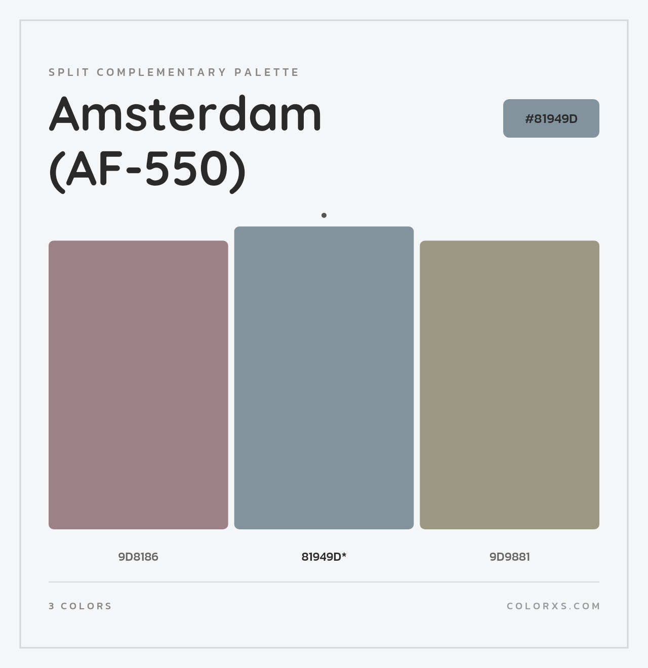 Amsterdam (AF-550) - Split-Complementary Color Palette