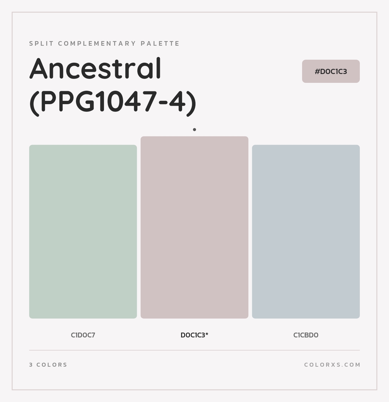 Ancestral (PPG1047-4) - Split-Complementary Color Palette