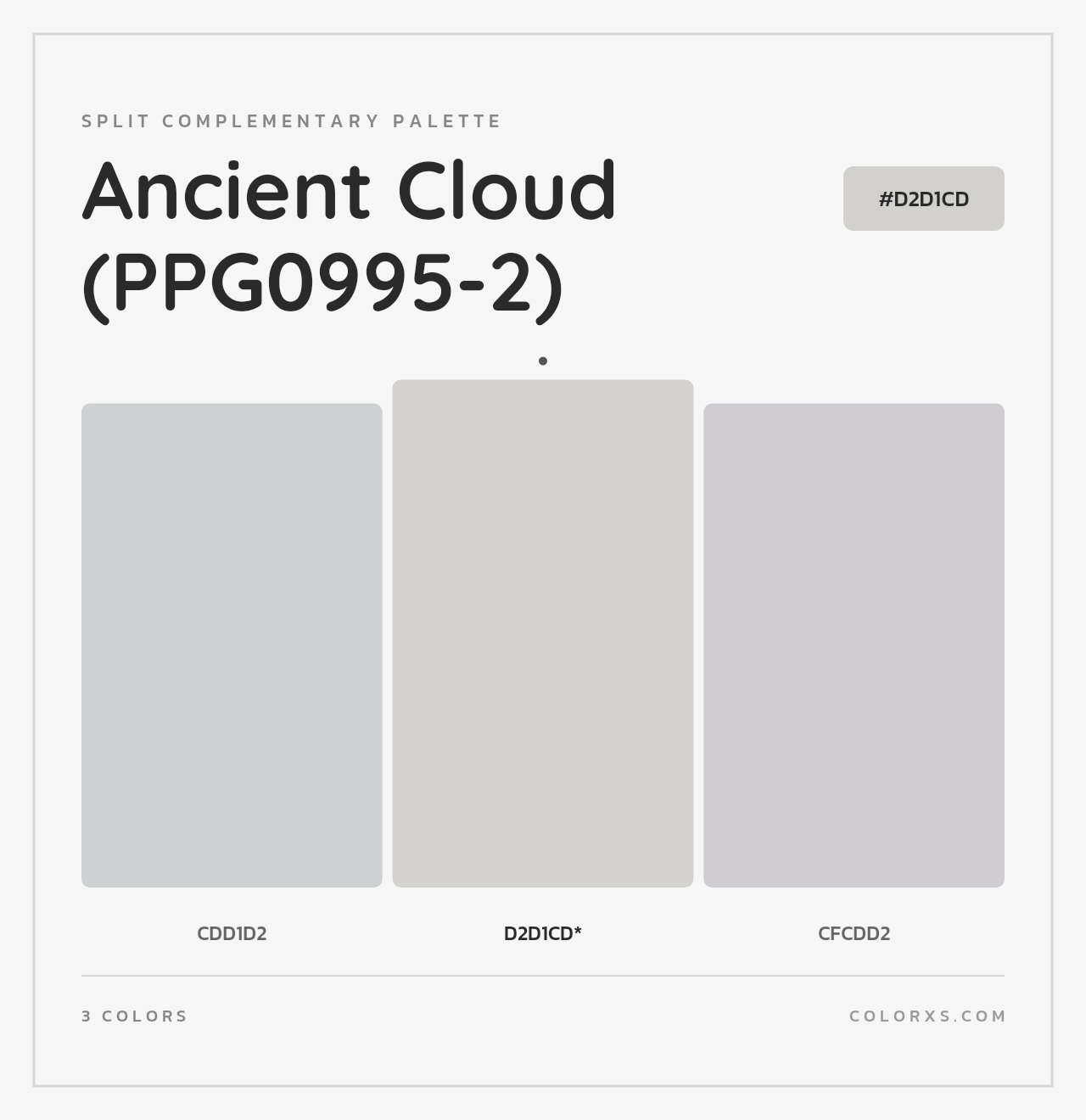 Ancient Cloud (PPG0995-2) - Split-Complementary Color Palette