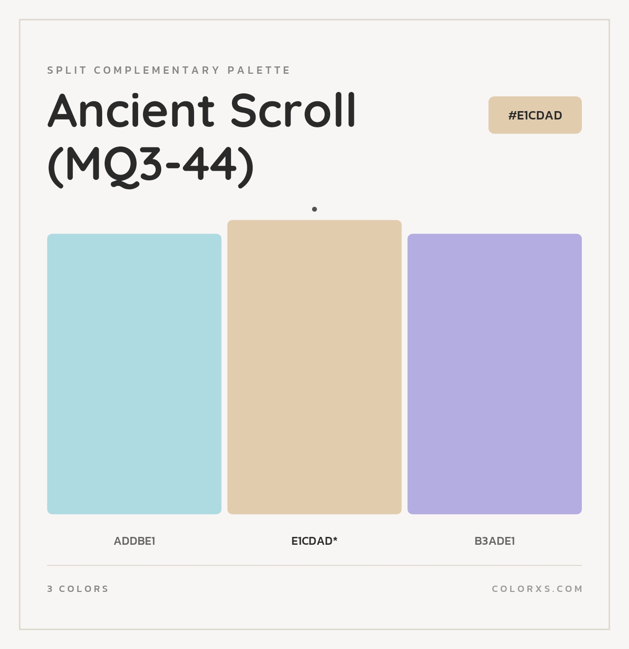 Ancient Scroll (MQ3-44) - Split-Complementary Color Palette