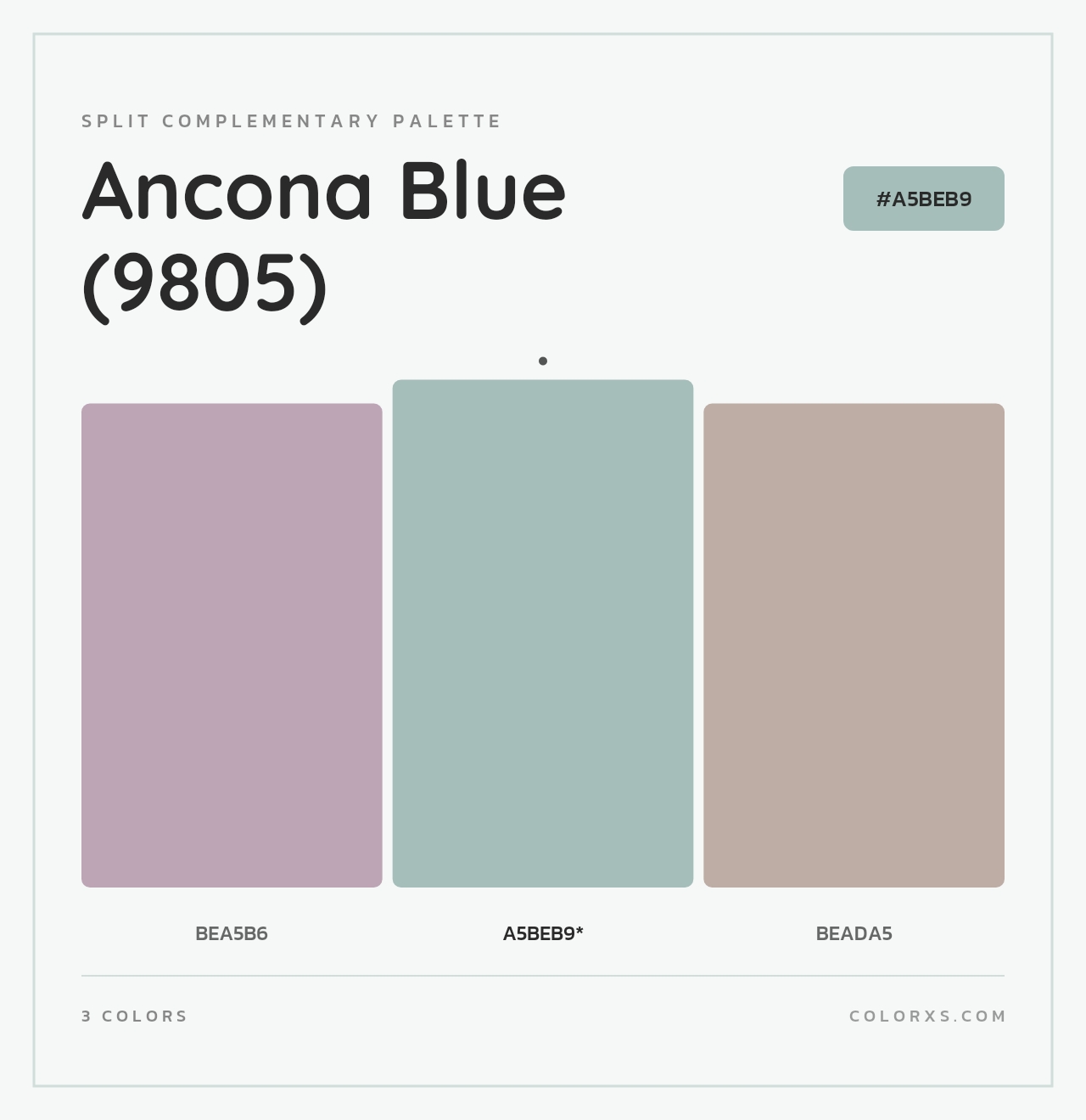 Ancona Blue (9805) - Split-Complementary Color Palette