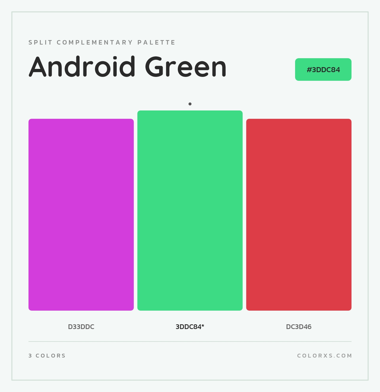 Android Green - Split-Complementary Color Palette
