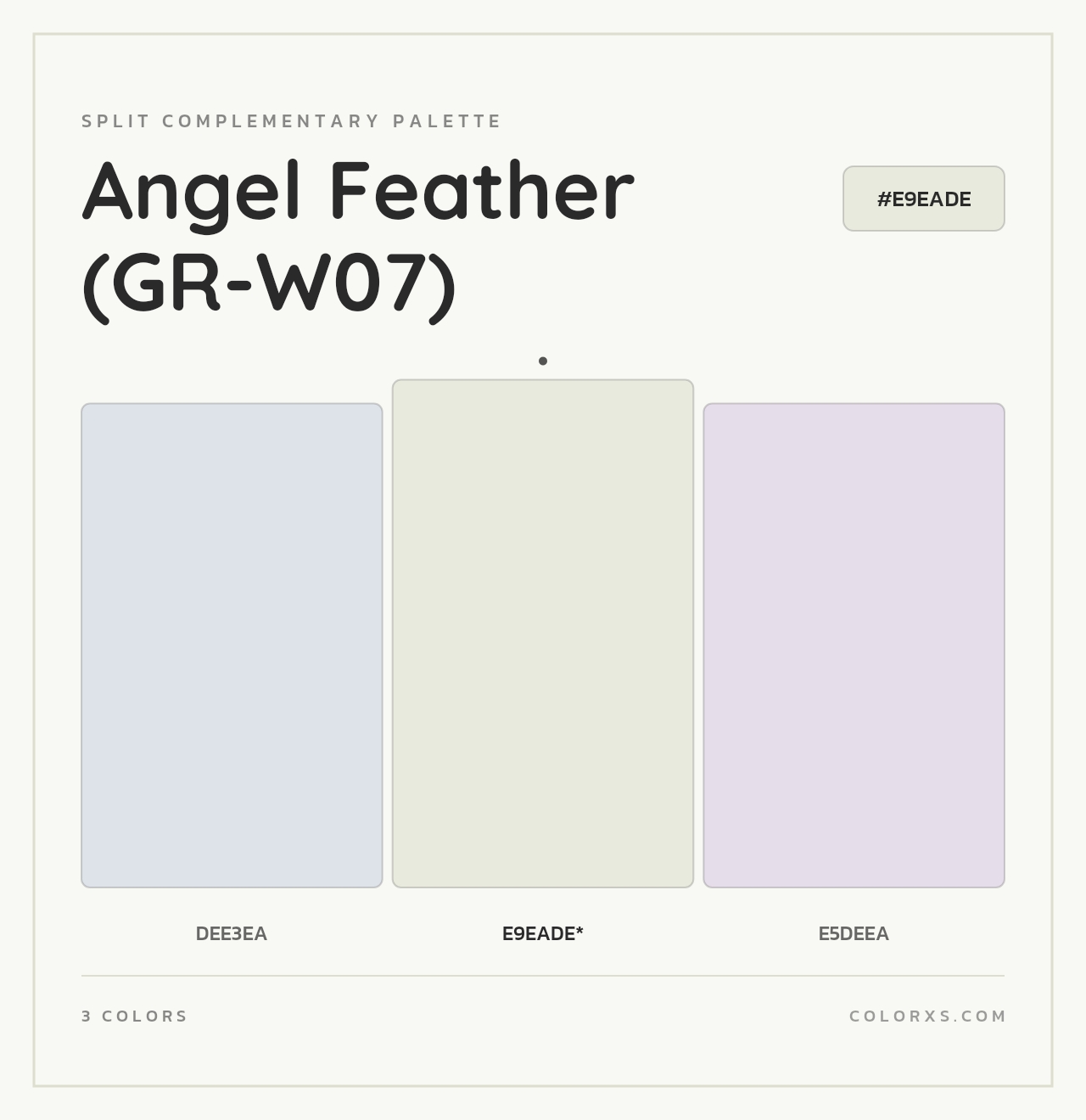 Angel Feather (GR-W07) - Split-Complementary Color Palette