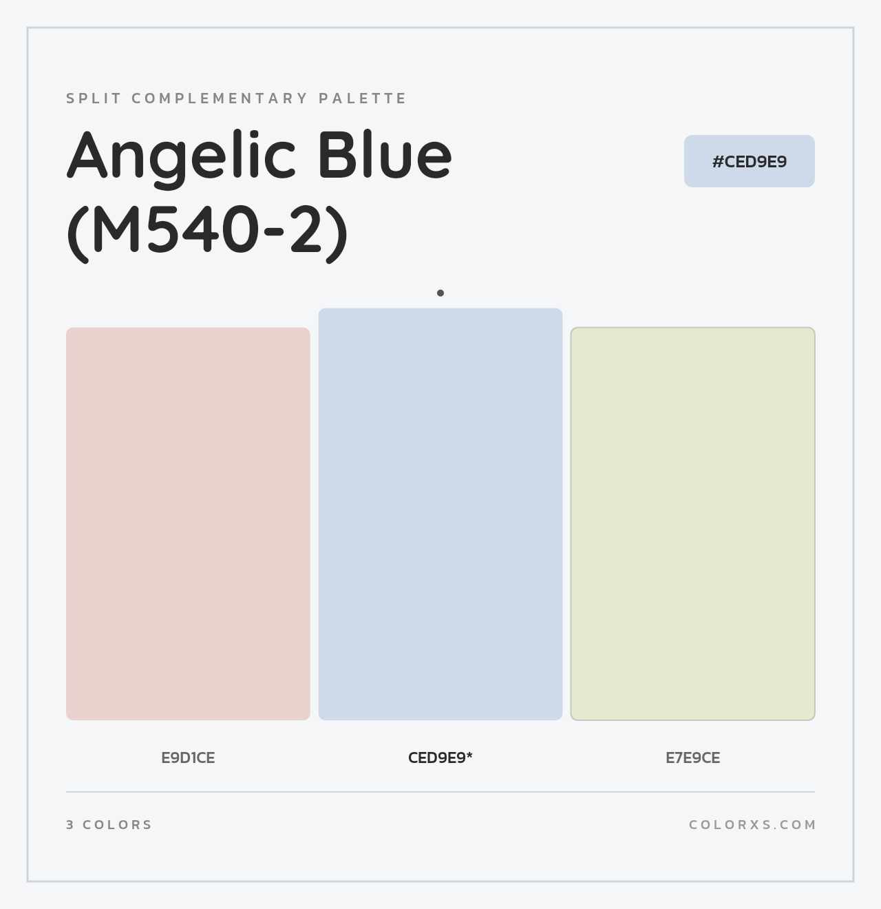 Angelic Blue (M540-2) - Split-Complementary Color Palette