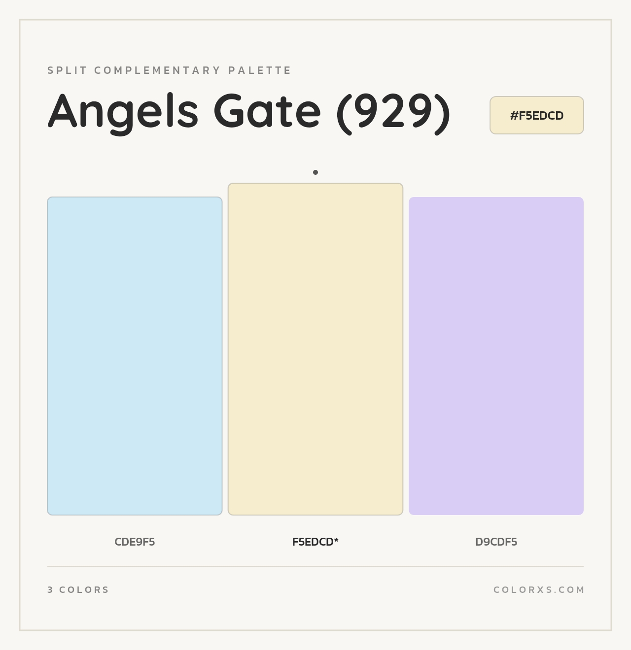 Angels Gate (929) - Split-Complementary Color Palette