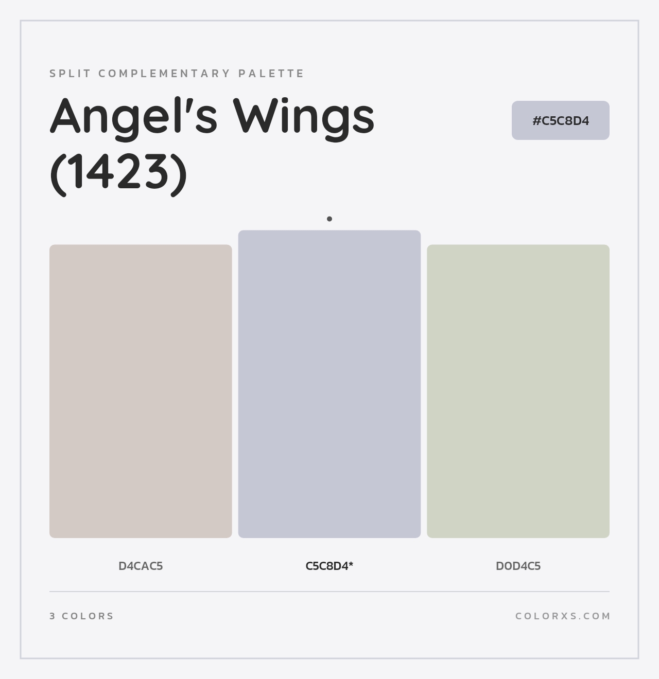 Angel's Wings (1423) - Split-Complementary Color Palette
