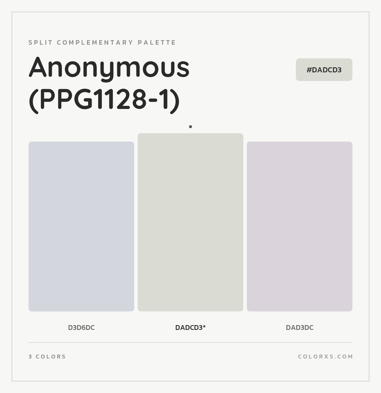 Anonymous (PPG1128-1) - Split-Complementary Color Palette