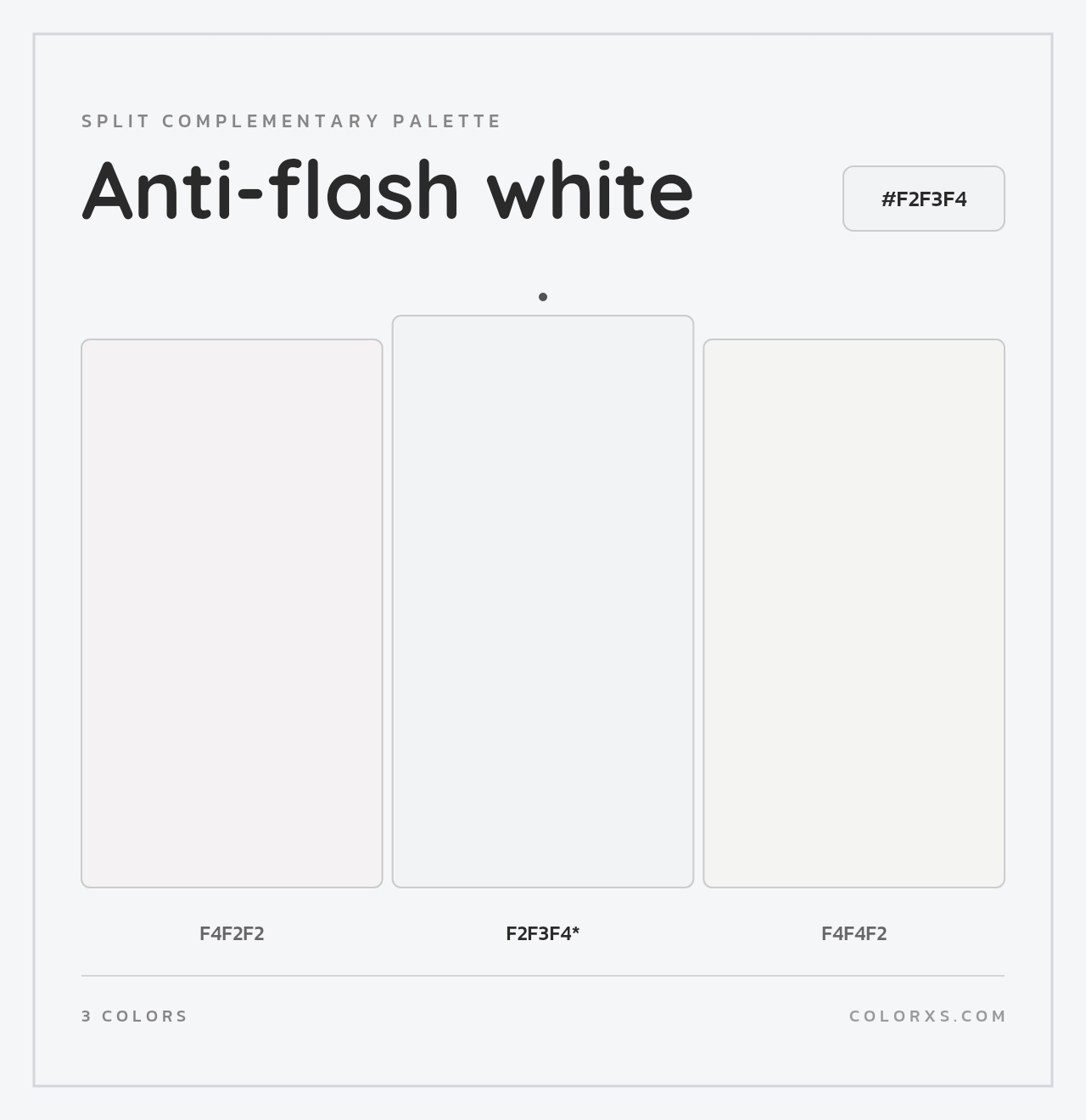 Anti-flash white - Split-Complementary Color Palette