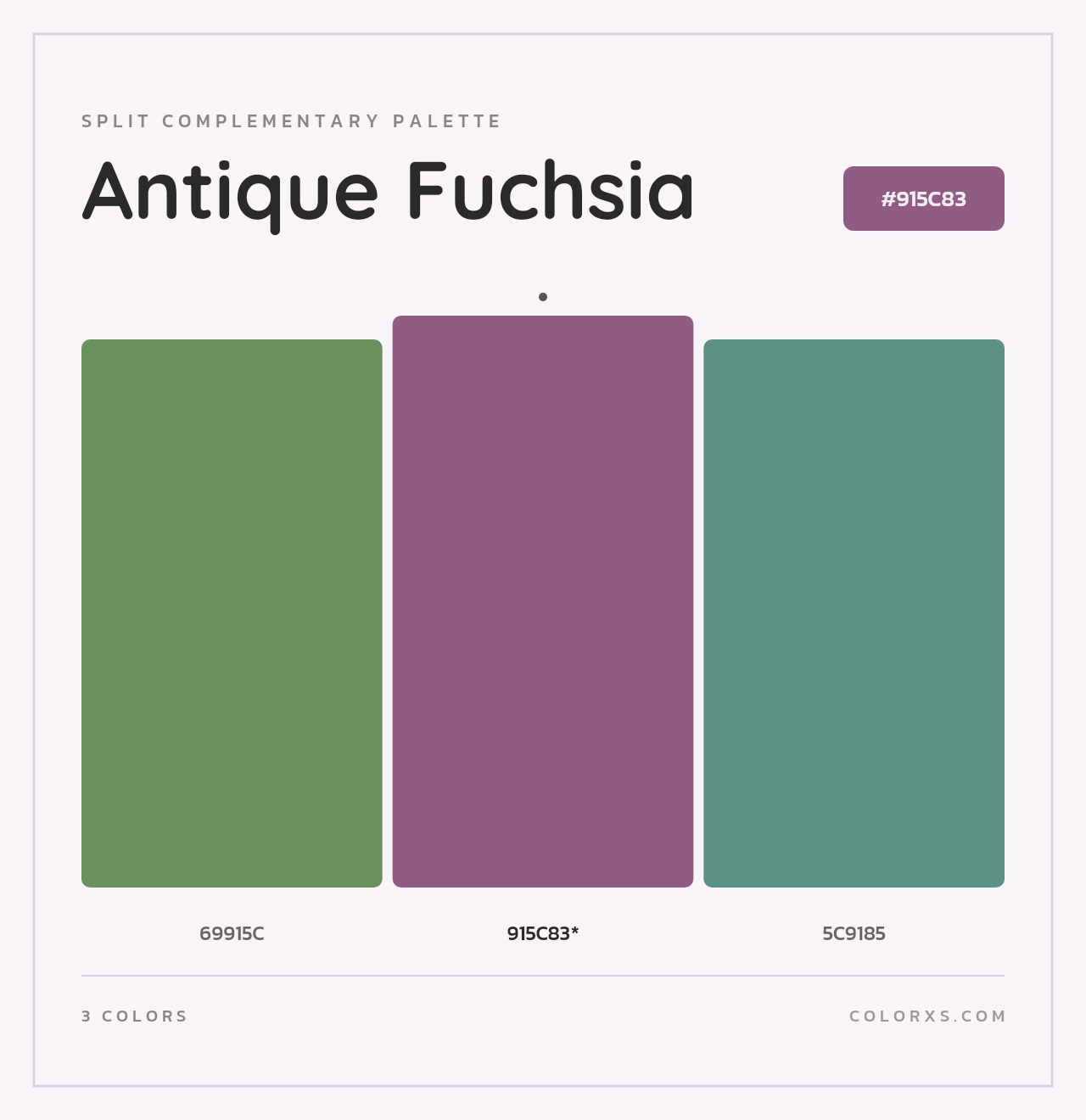 Antique Fuchsia - Split-Complementary Color Palette