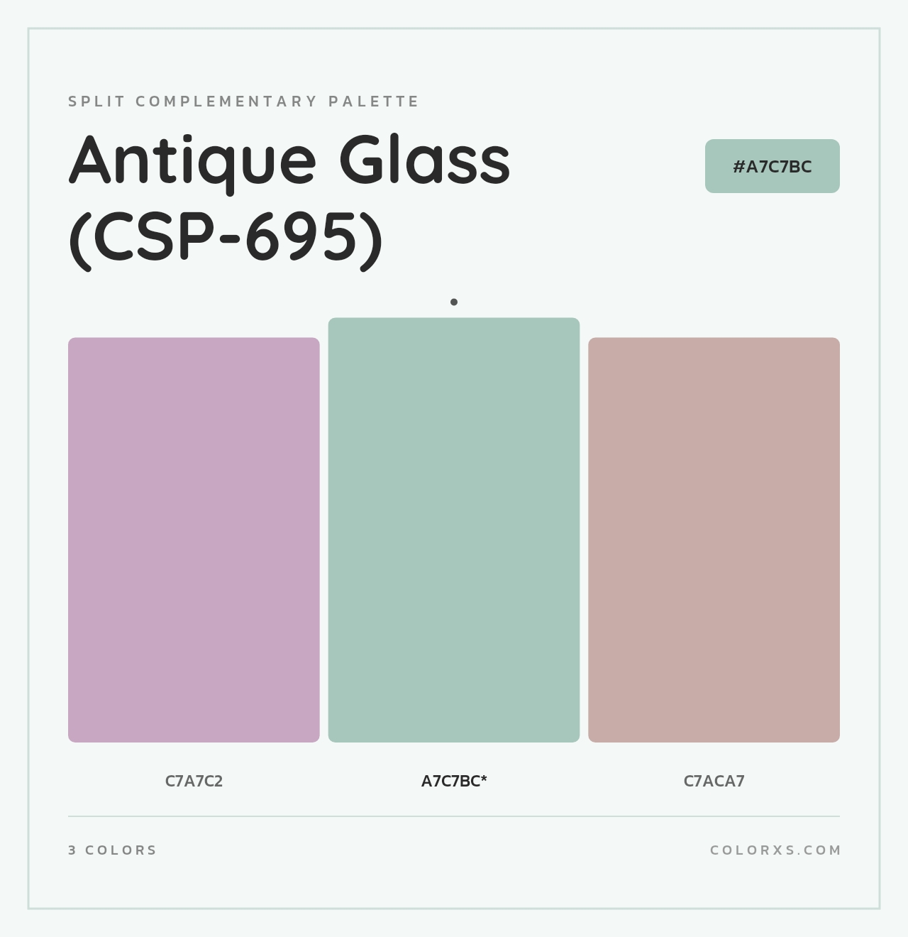 Antique Glass (CSP-695) - Split-Complementary Color Palette