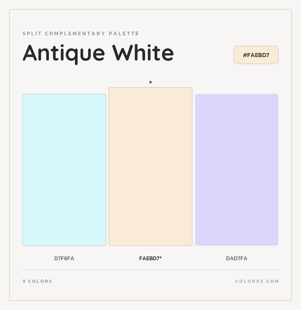 Antique White - Split-Complementary Color Palette