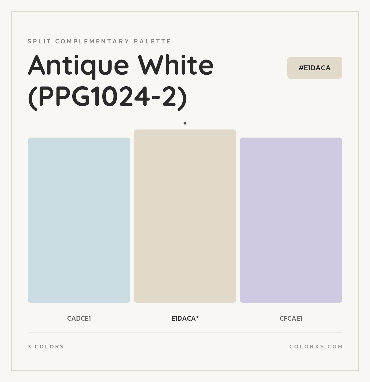 Antique White (PPG1024-2) - Split-Complementary Color Palette