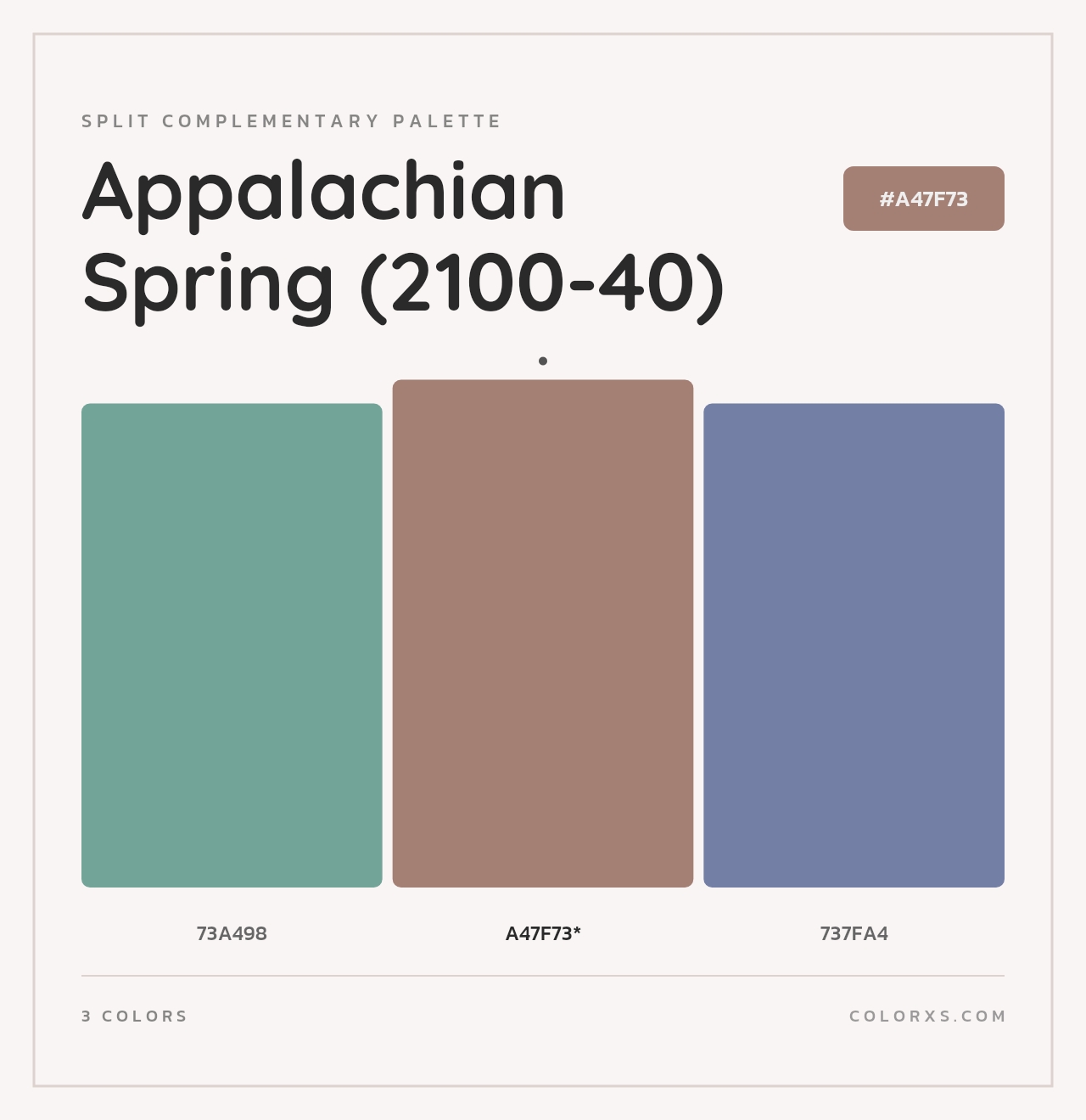 Appalachian Spring (2100-40) - Split-Complementary Color Palette