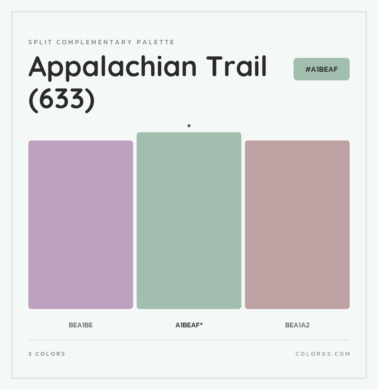 Appalachian Trail (633) - Split-Complementary Color Palette