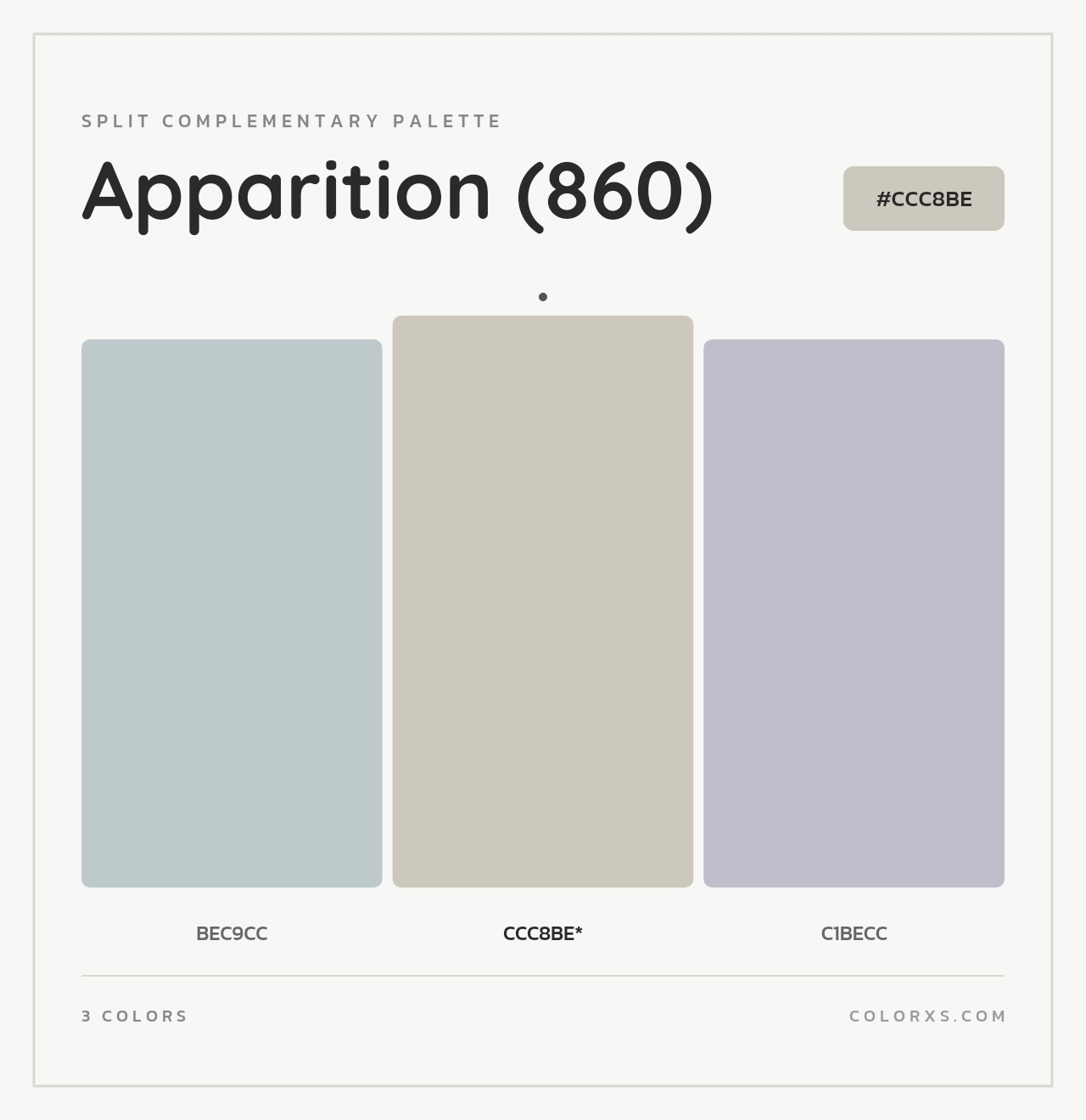 Apparition (860) - Split-Complementary Color Palette