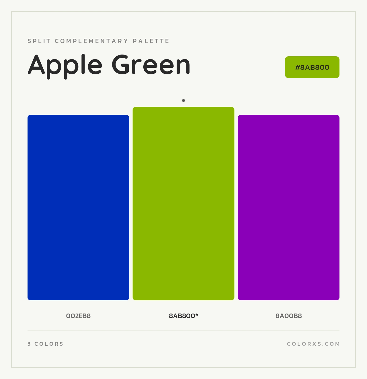 Apple Green - Split-Complementary Color Palette