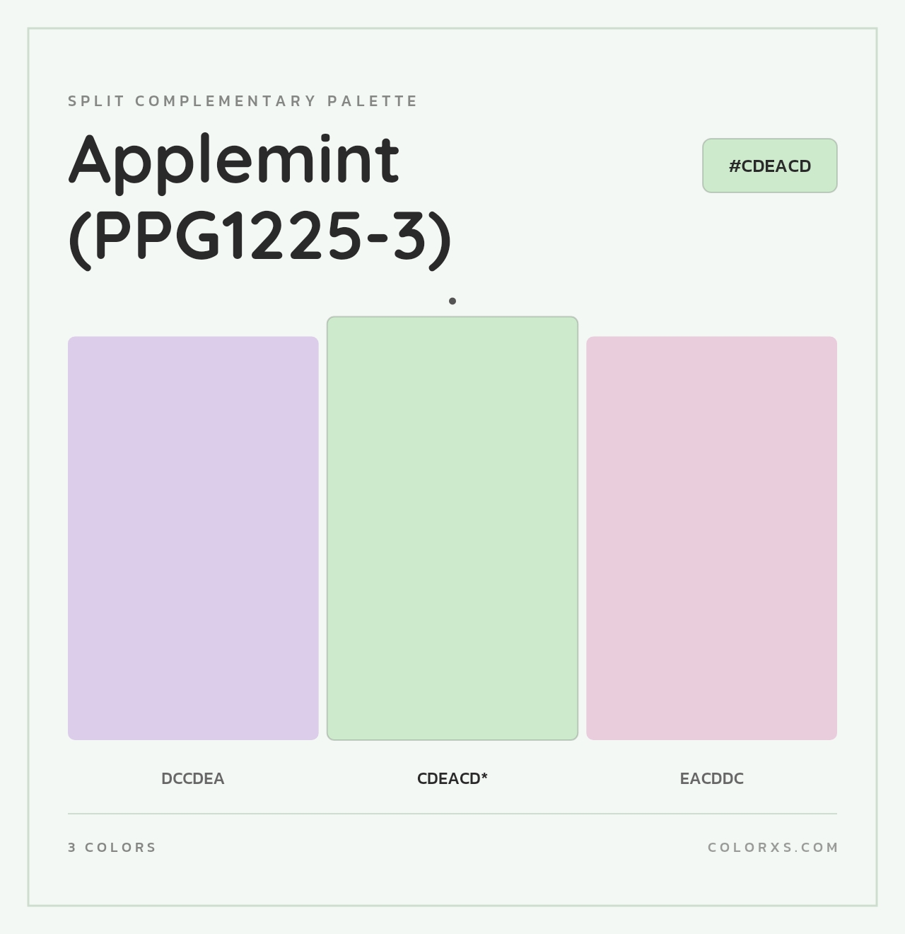 Applemint (PPG1225-3) - Split-Complementary Color Palette