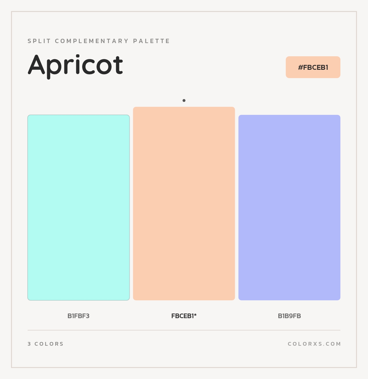 Apricot - Split-Complementary Color Palette